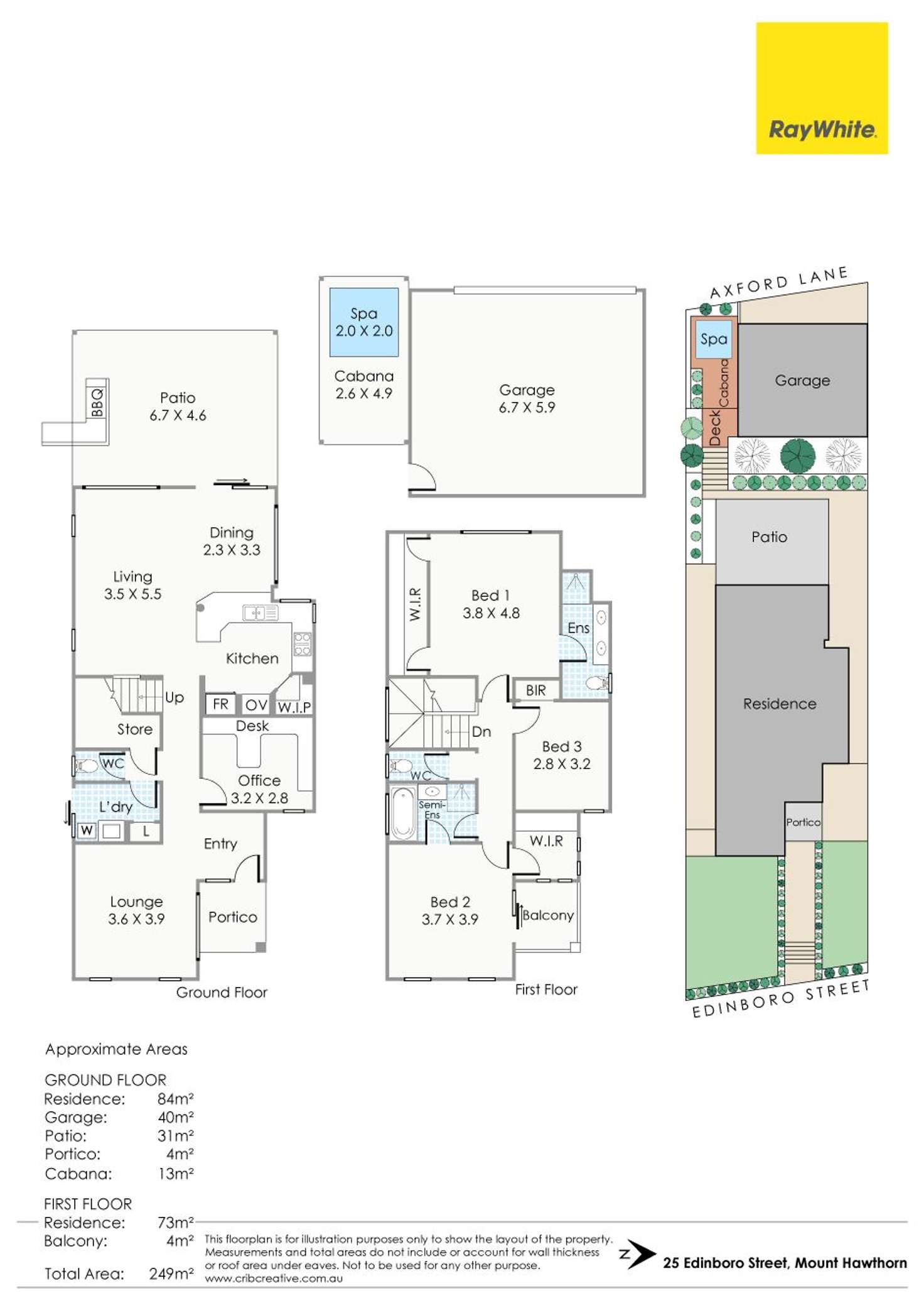 Floorplan of Homely house listing, 25 Edinboro Street, Mount Hawthorn WA 6016