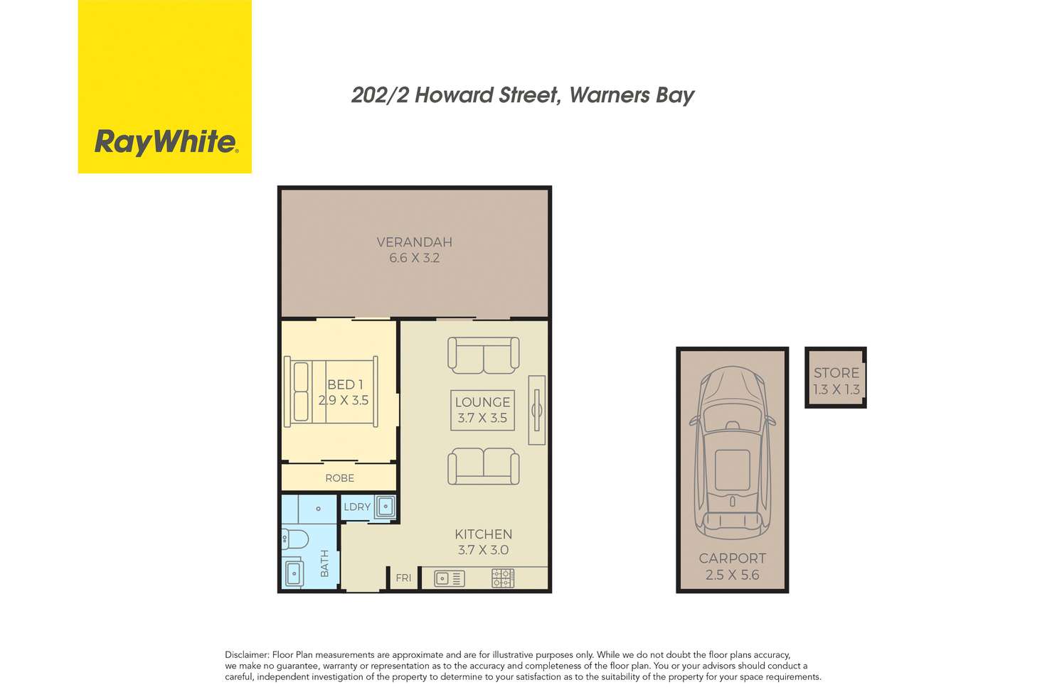 Floorplan of Homely apartment listing, 202/2 Howard Street, Warners Bay NSW 2282