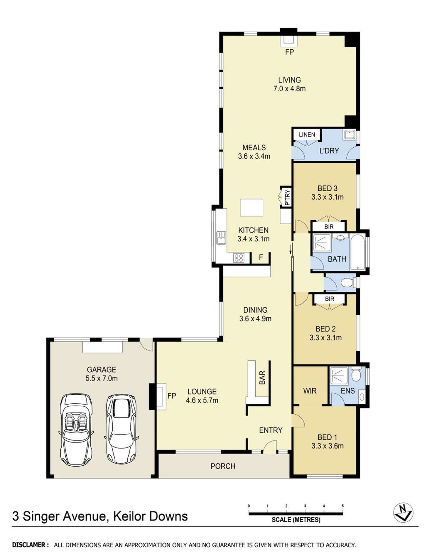 Floorplan of Homely house listing, 3 Singer Avenue, Keilor Downs VIC 3038