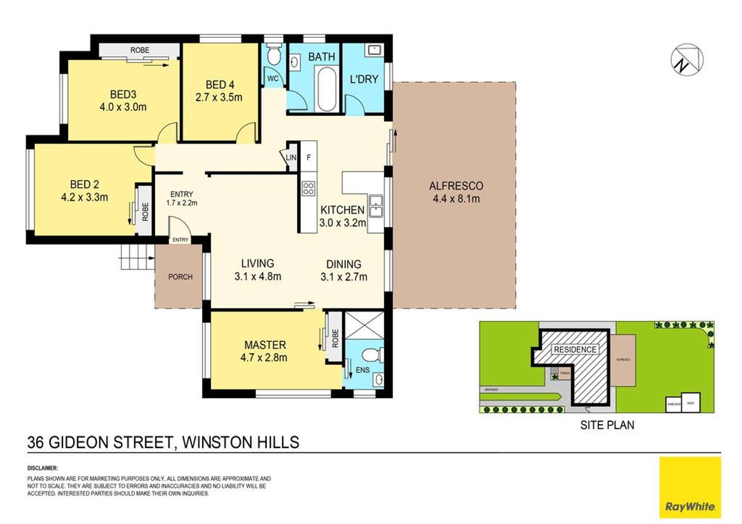 Floorplan of Homely house listing, 36 Gideon Street, Winston Hills NSW 2153