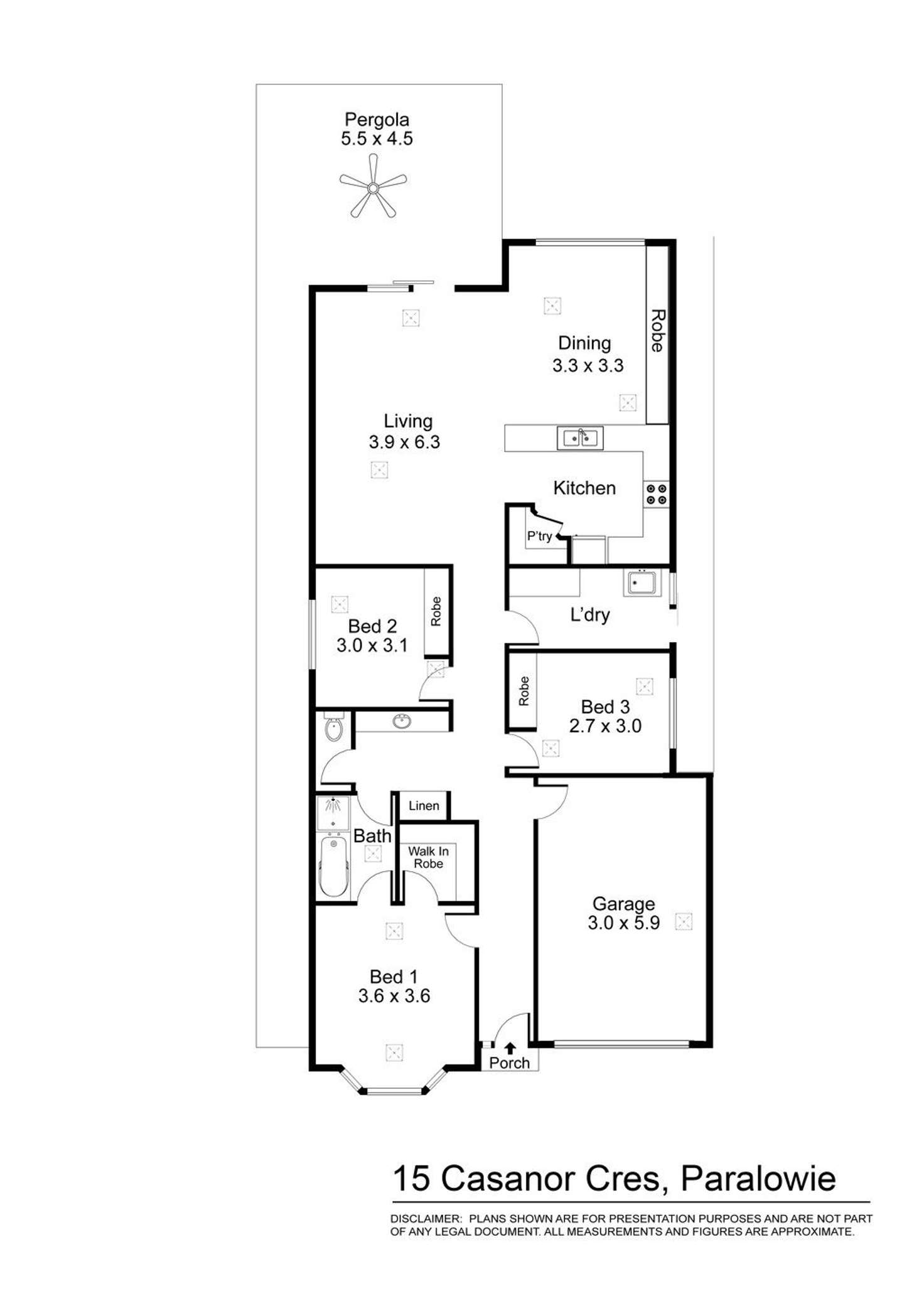Floorplan of Homely house listing, 15 Casanor Crescent, Paralowie SA 5108