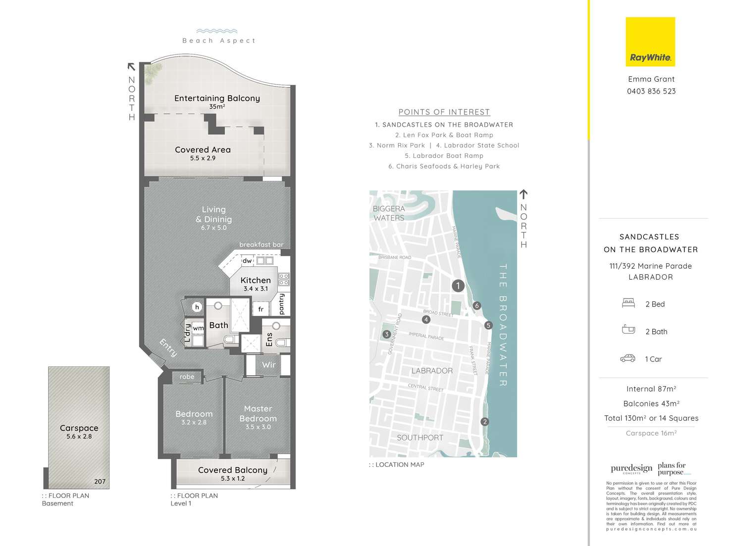 Floorplan of Homely unit listing, 111/392 Marine Parade, Labrador QLD 4215