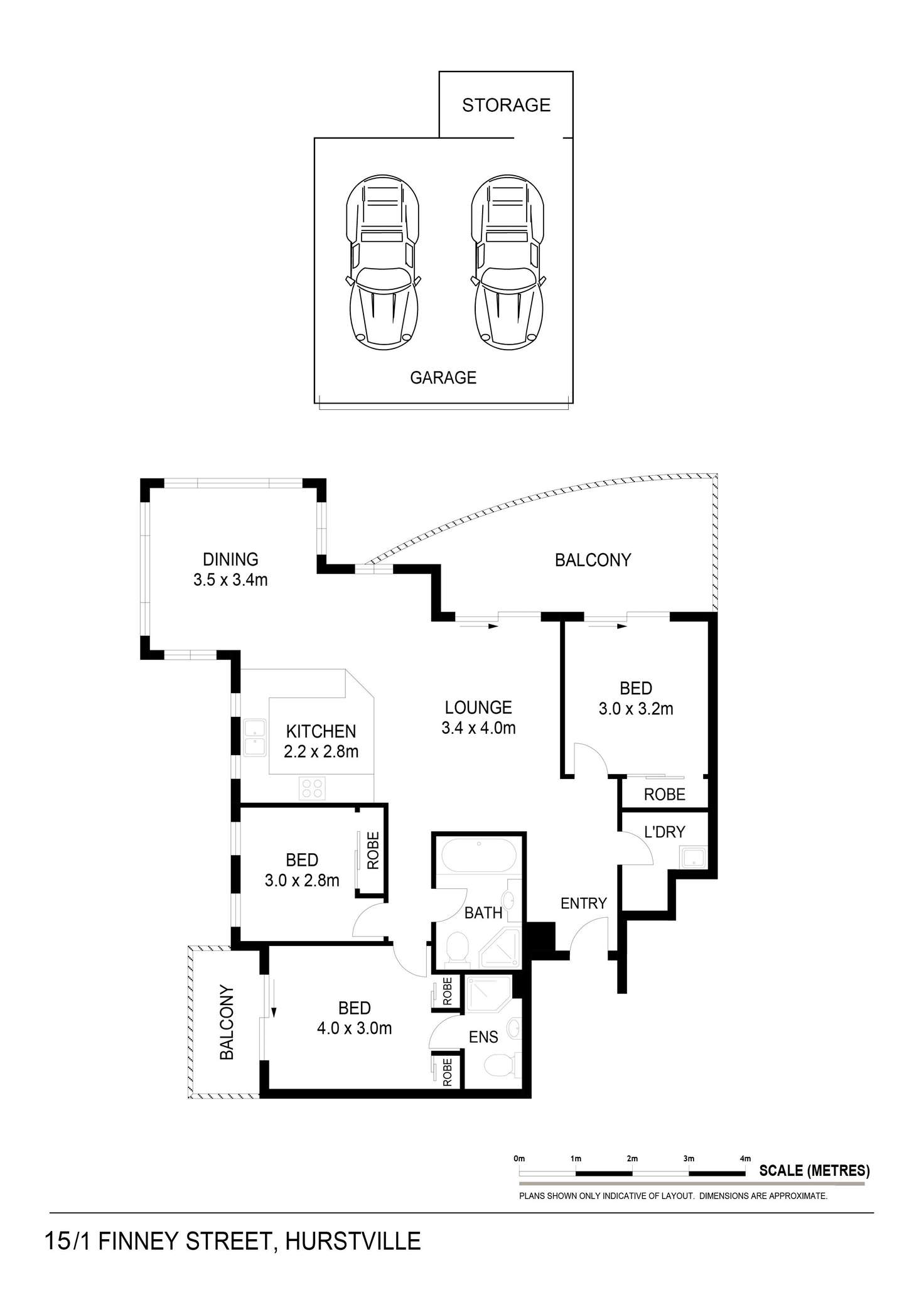 Floorplan of Homely apartment listing, 15/1 Finney Street, Hurstville NSW 2220