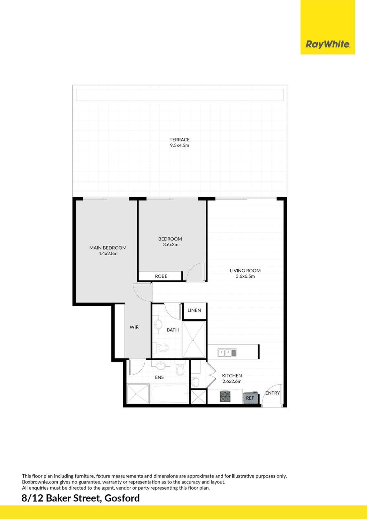 Floorplan of Homely apartment listing, 8/12 Baker Street, Gosford NSW 2250