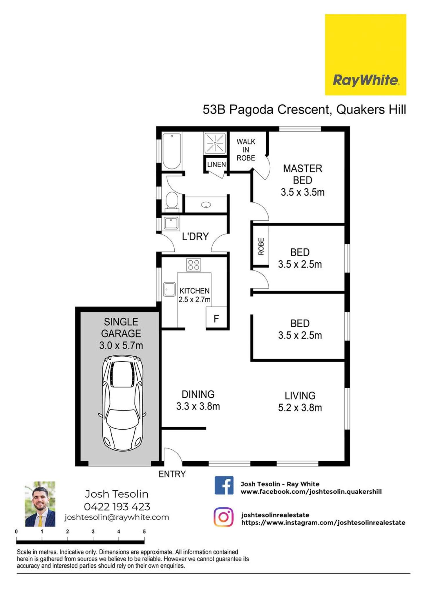 Floorplan of Homely semiDetached listing, 53B Pagoda Crescent, Quakers Hill NSW 2763