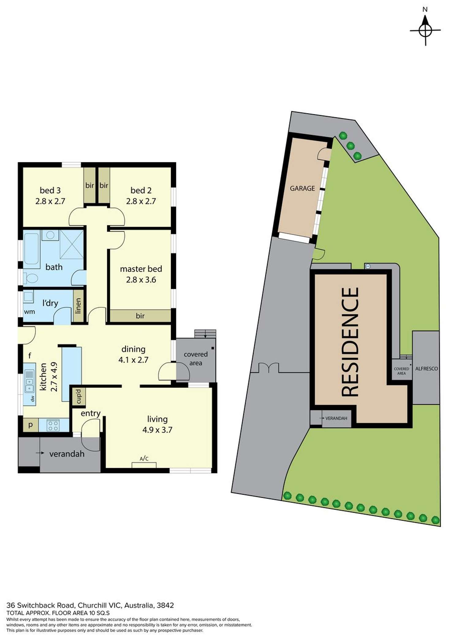 Floorplan of Homely house listing, 36 Switchback Road, Churchill VIC 3842