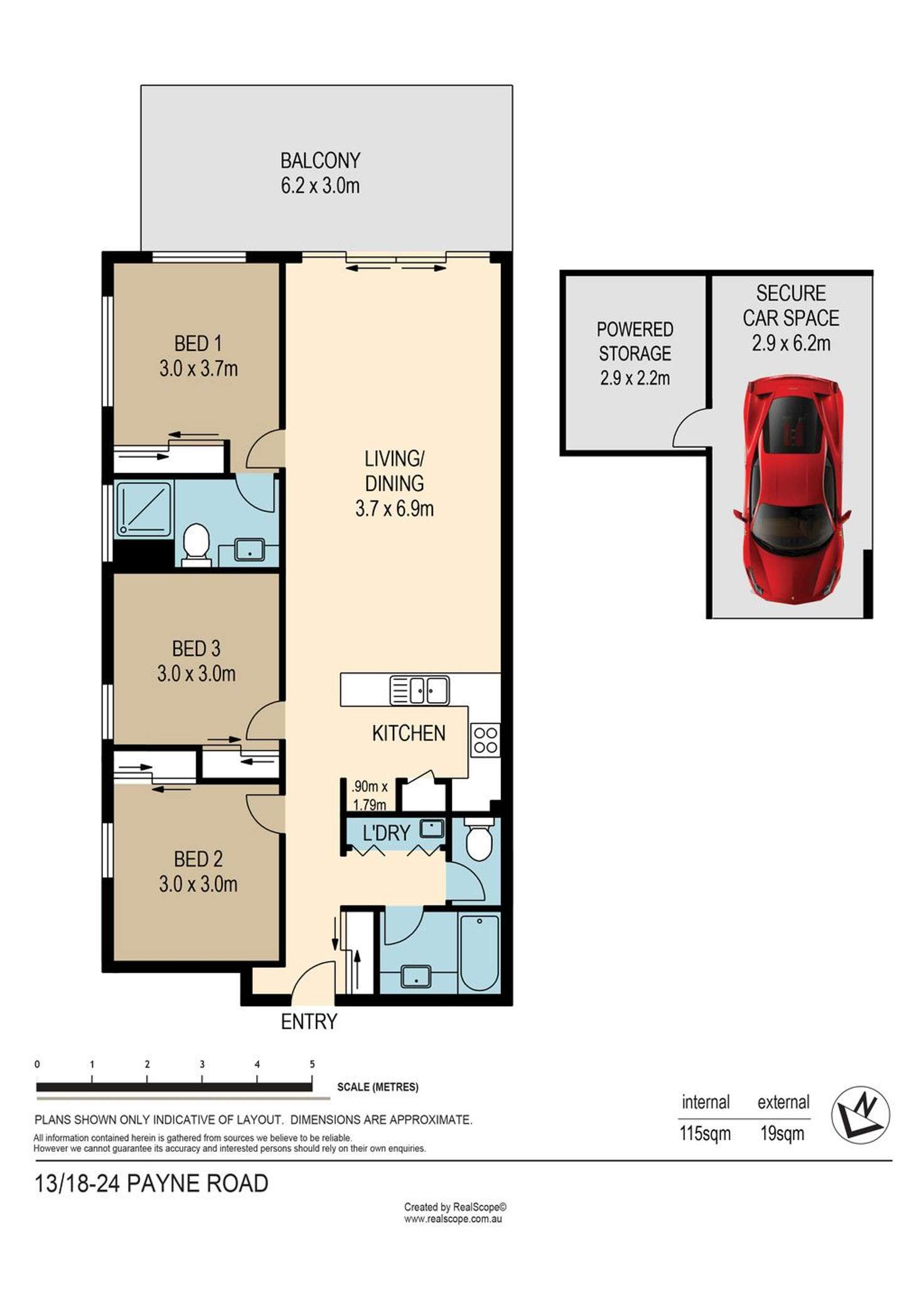 Floorplan of Homely unit listing, 13/18-24 Payne Road, The Gap QLD 4061