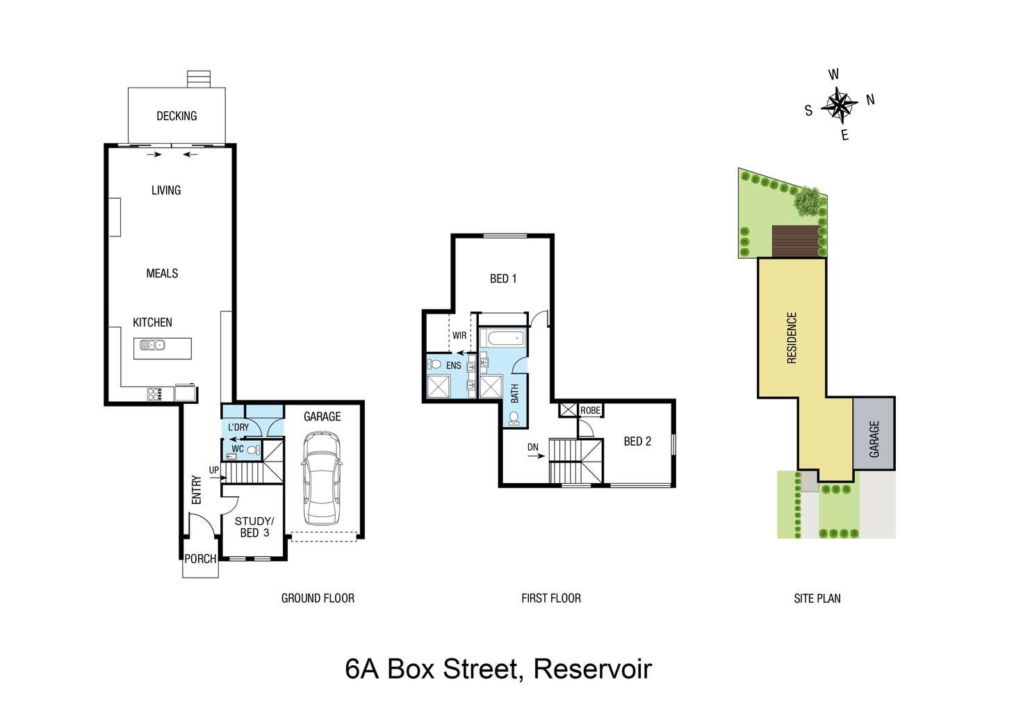 Floorplan of Homely townhouse listing, 6A Box Street, Reservoir VIC 3073