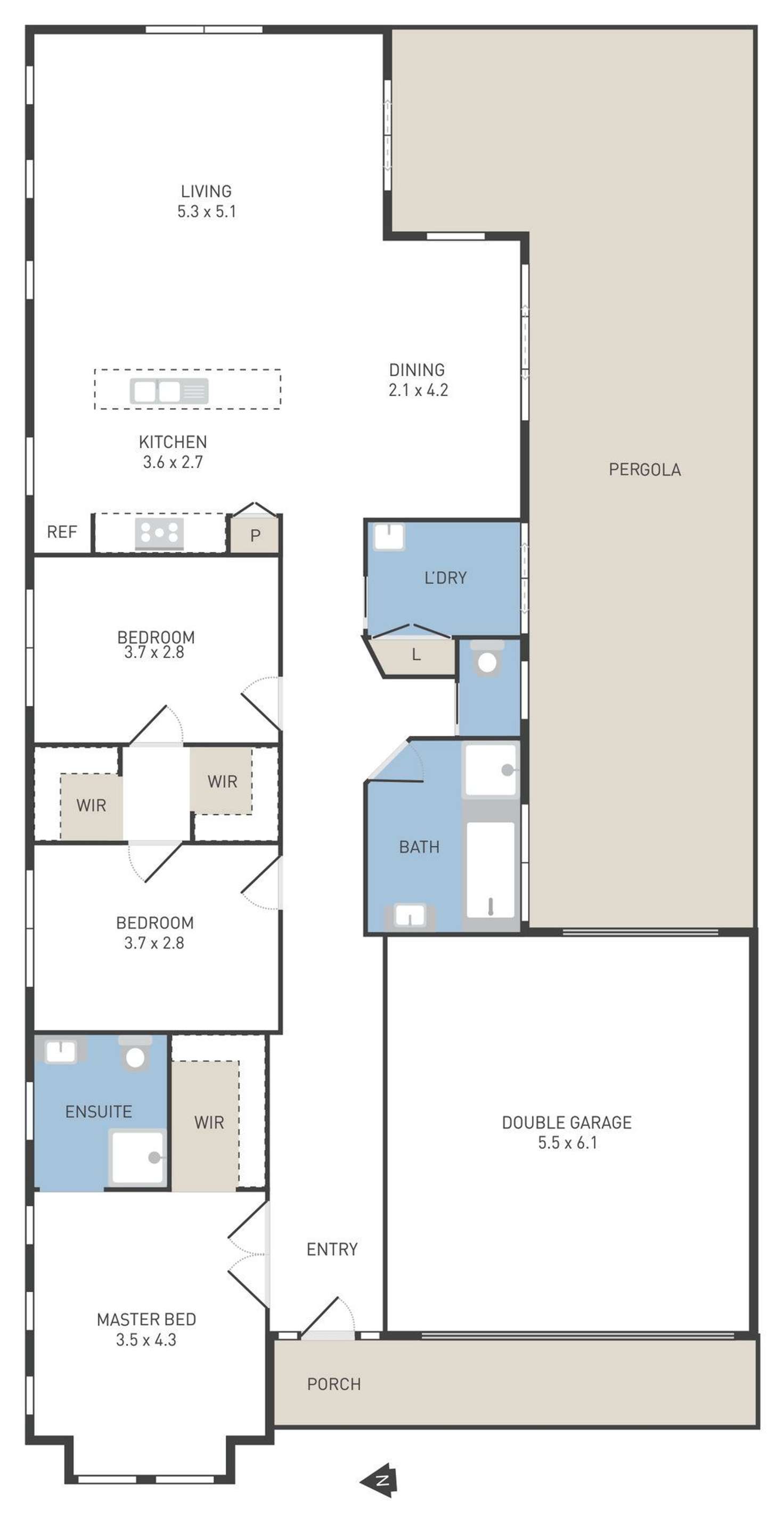 Floorplan of Homely house listing, 3 Ologhlen Drive, Wyndham Vale VIC 3024