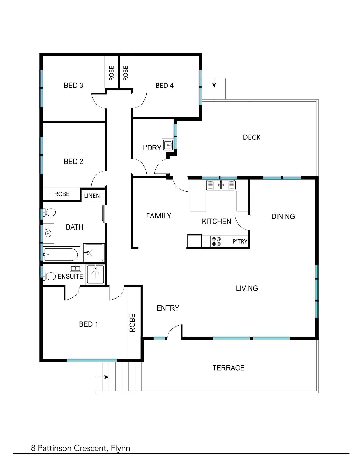Floorplan of Homely house listing, 8 Pattinson Crescent, Flynn ACT 2615