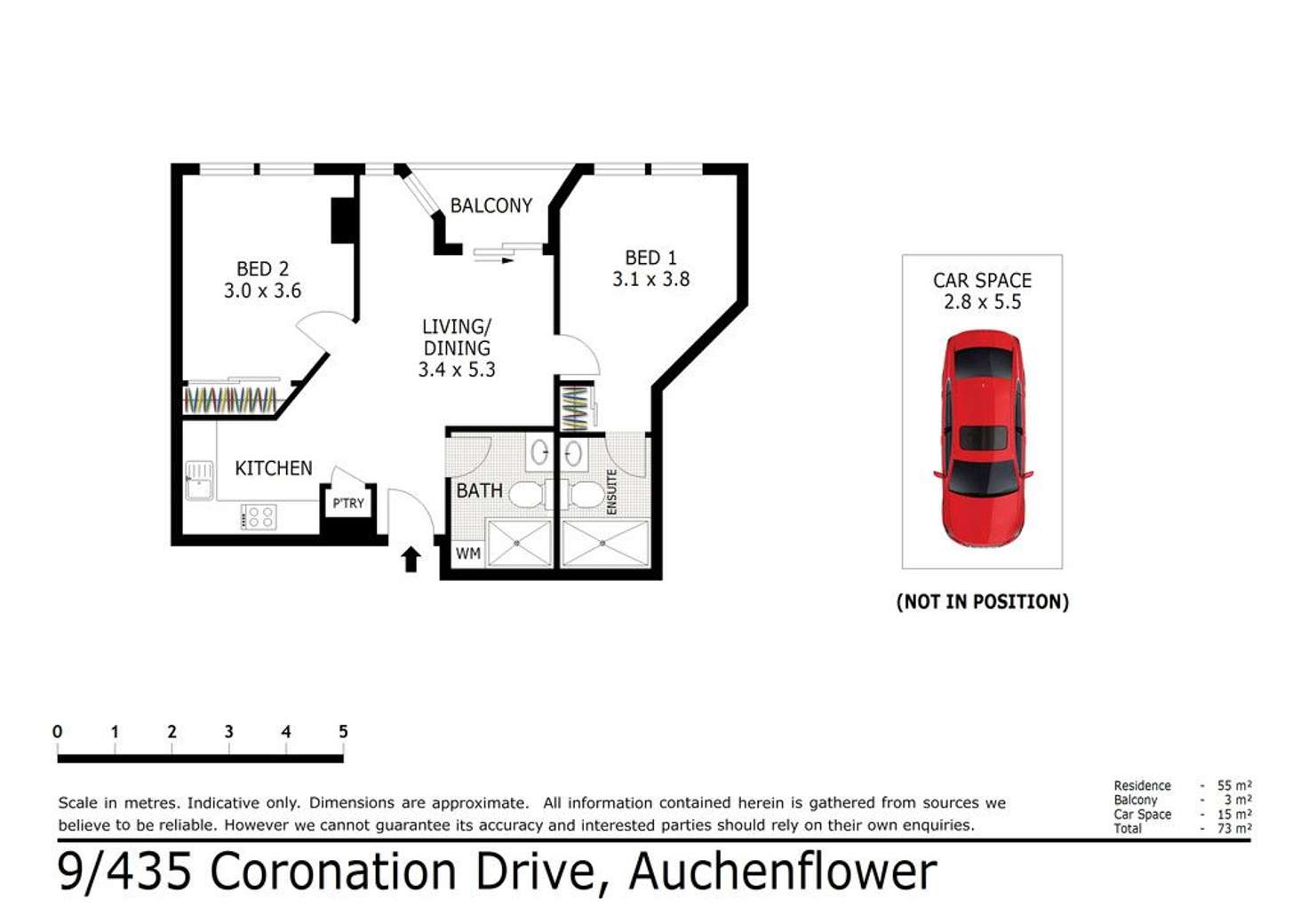 Floorplan of Homely unit listing, 9/435 Coronation Drive, Auchenflower QLD 4066