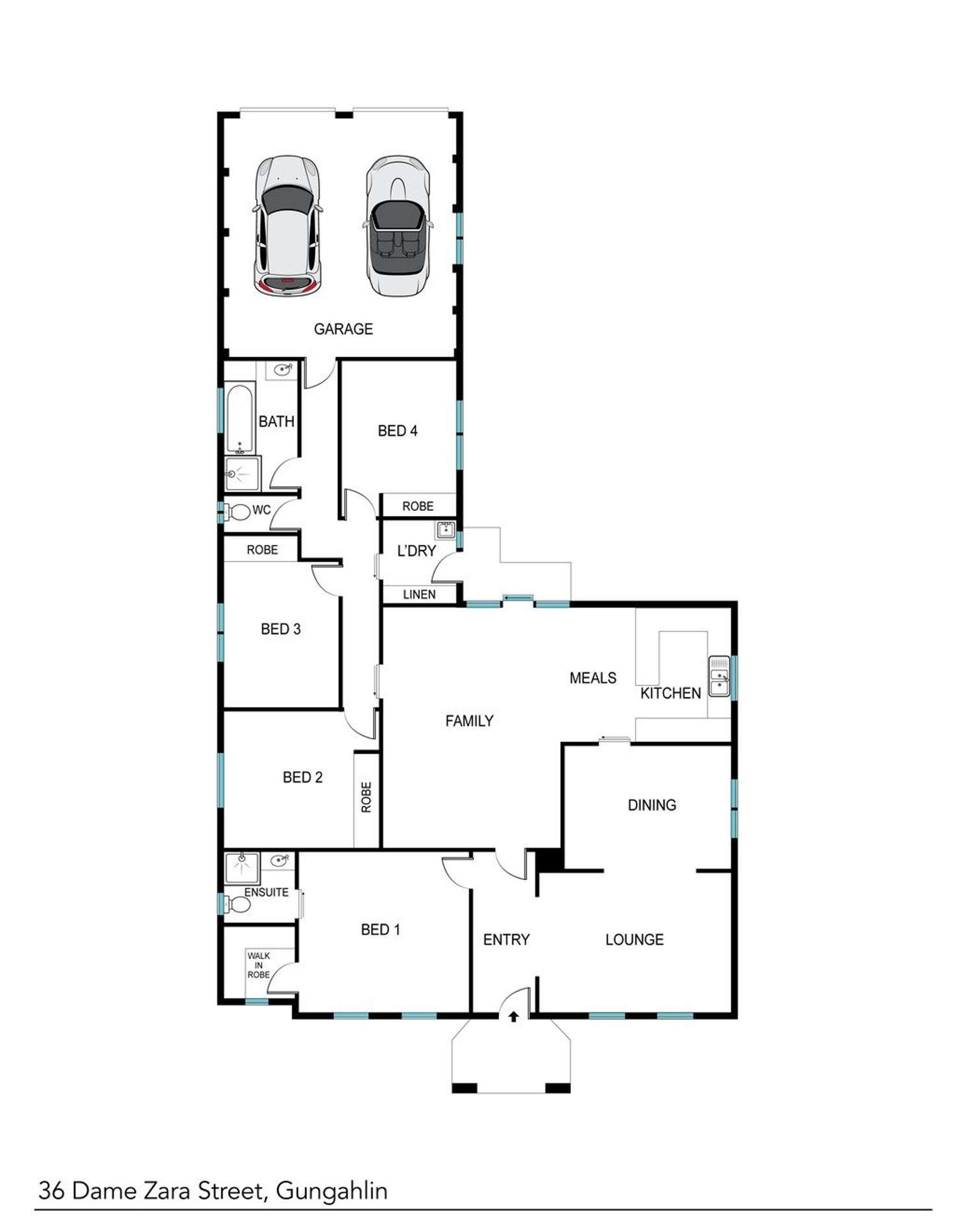 Floorplan of Homely house listing, 36 Dame Zara Street, Gungahlin ACT 2912