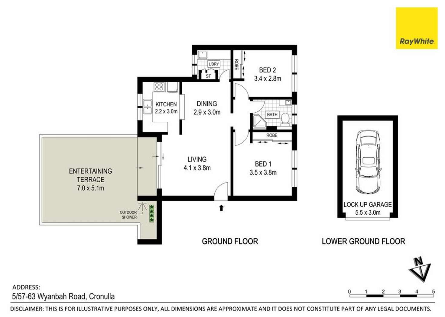 Floorplan of Homely apartment listing, 5/57 Wyanbah Road, Cronulla NSW 2230