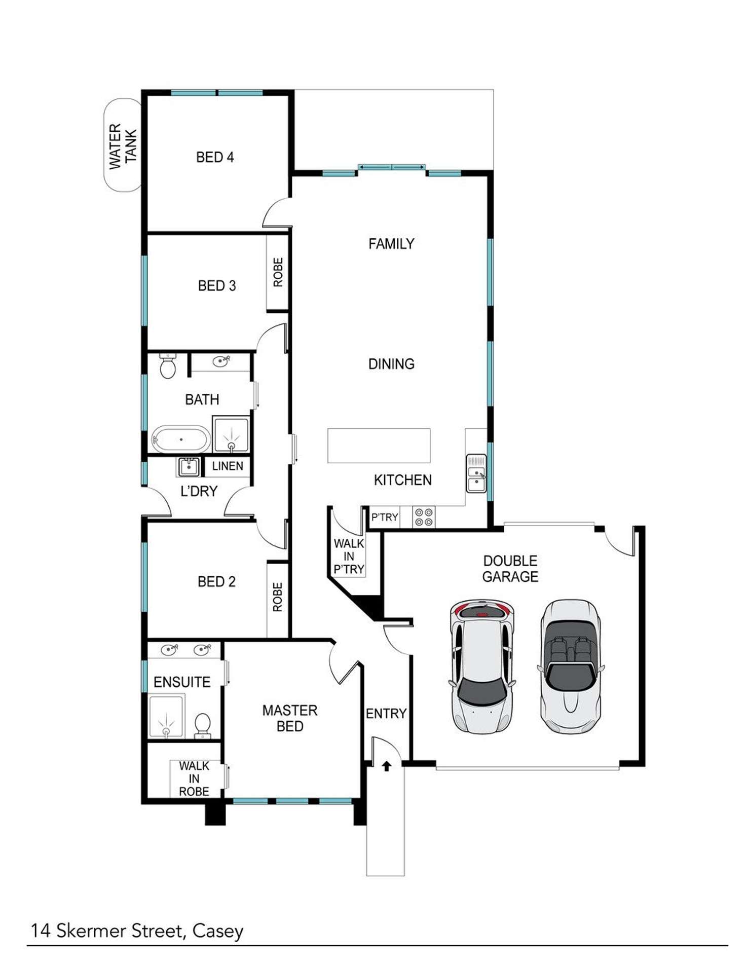 Floorplan of Homely house listing, 14 Skermer Street, Casey ACT 2913
