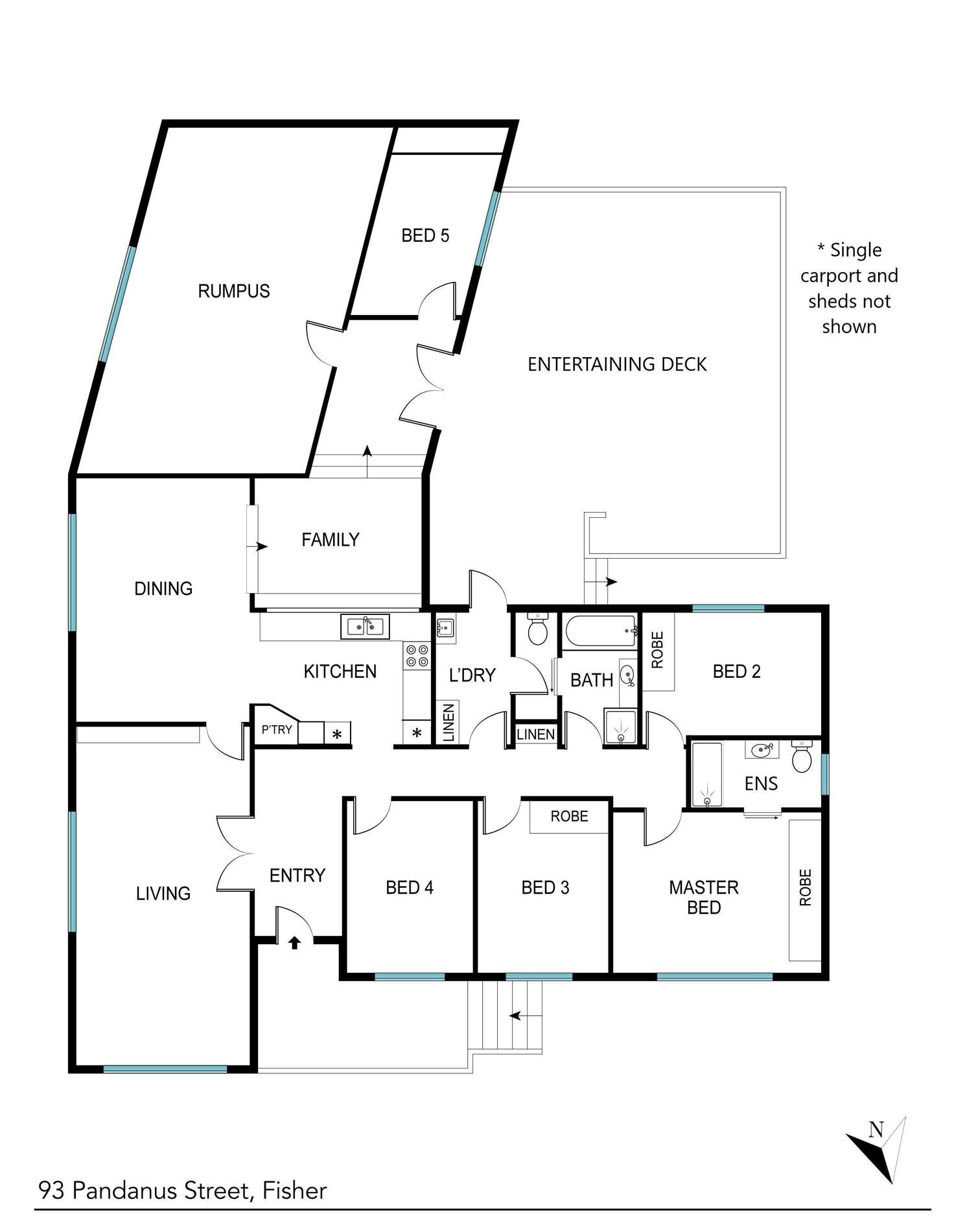 Floorplan of Homely house listing, 93 Pandanus Street, Fisher ACT 2611