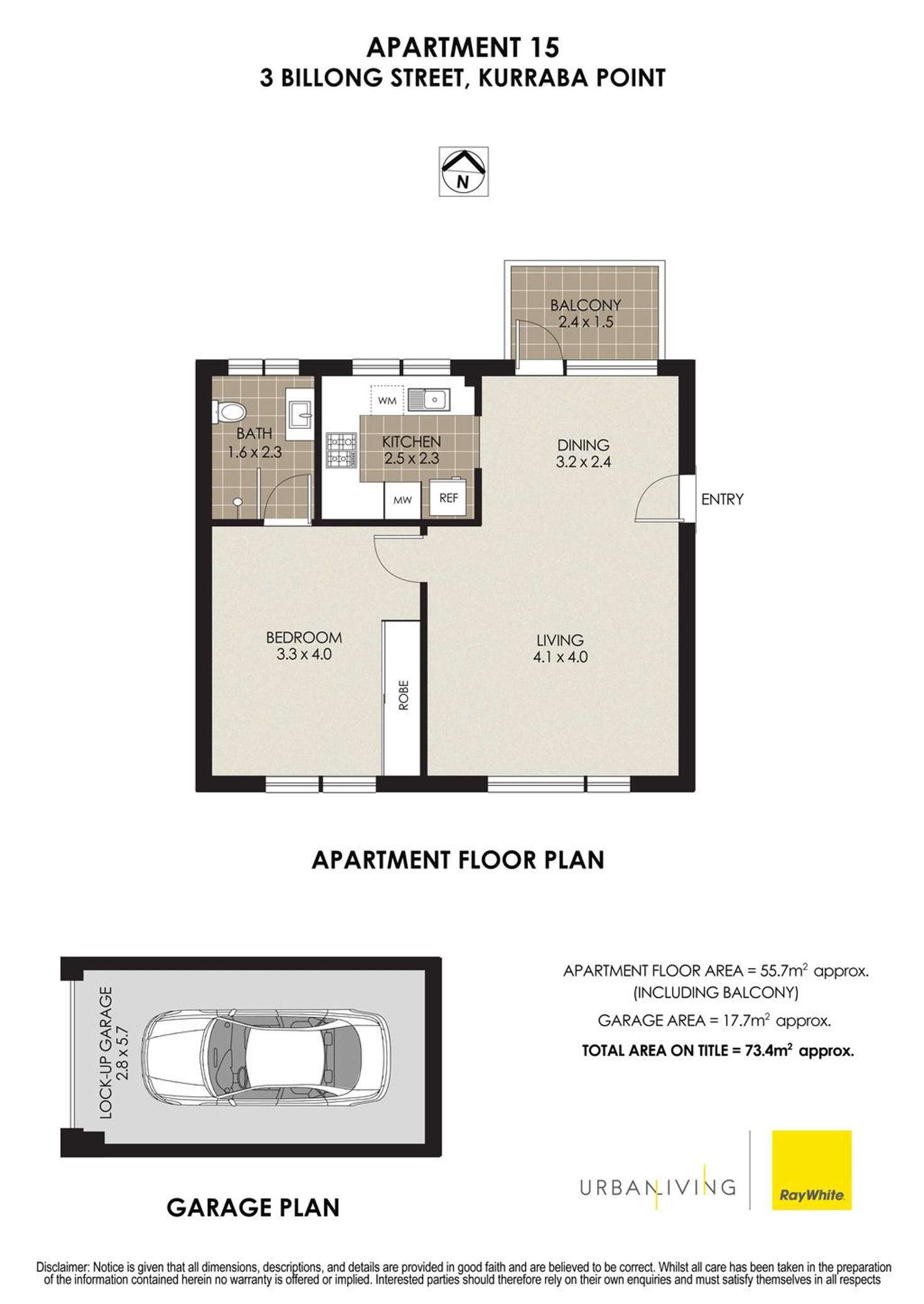 Floorplan of Homely apartment listing, 15/3 Billong Street, Neutral Bay NSW 2089