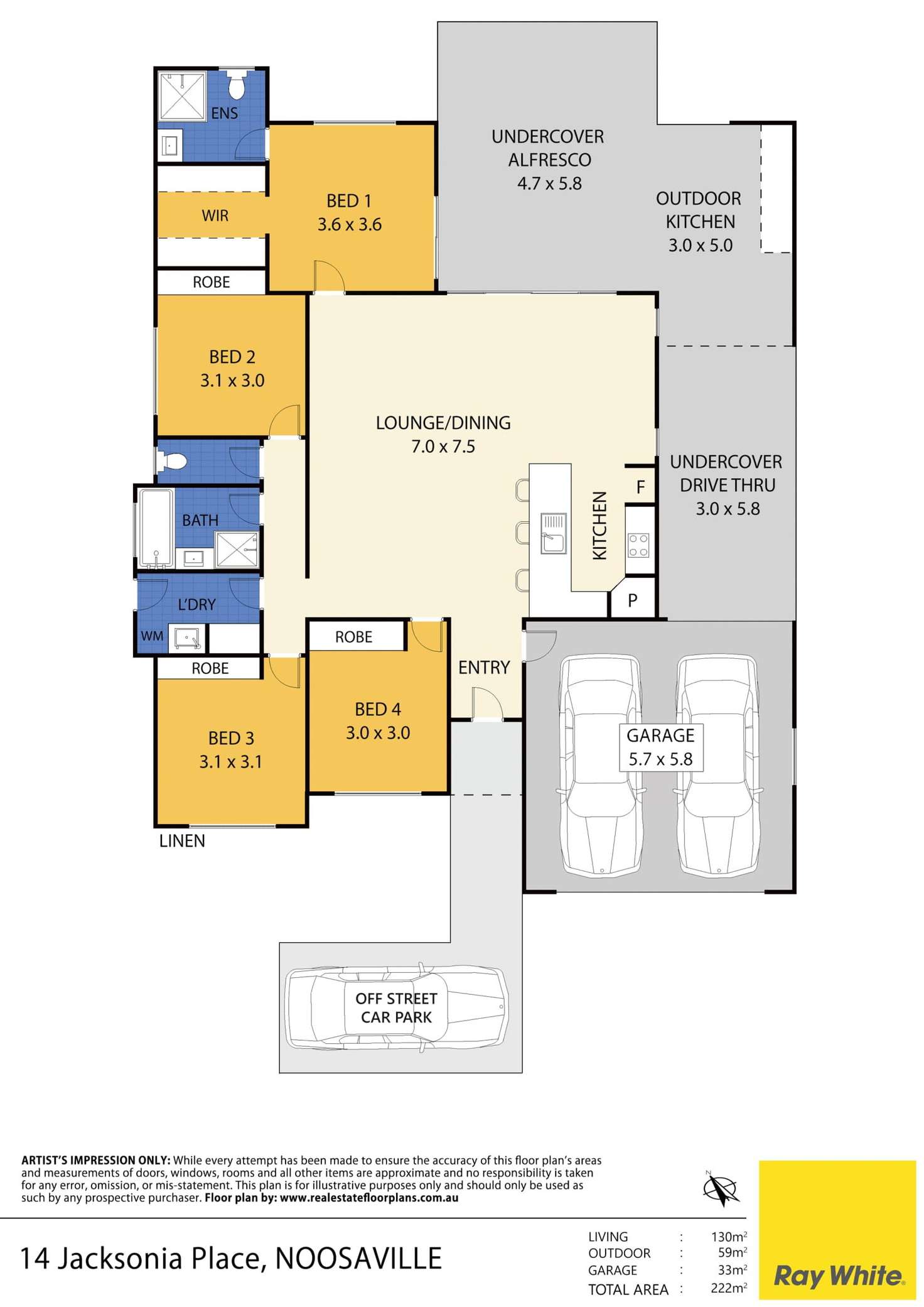 Floorplan of Homely house listing, 14 Jacksonia Place, Noosaville QLD 4566