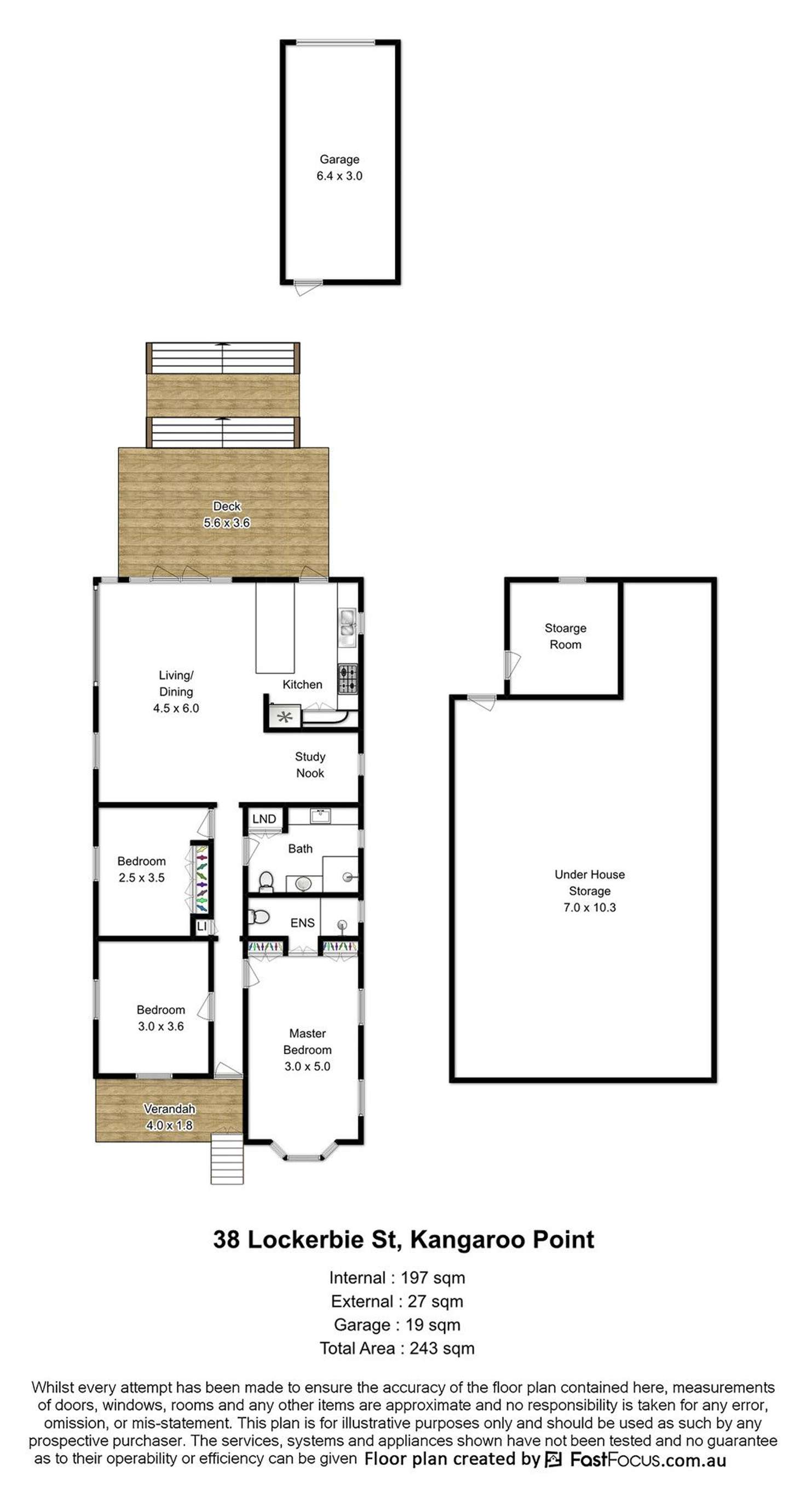 Floorplan of Homely house listing, 38 Lockerbie Street, Kangaroo Point QLD 4169