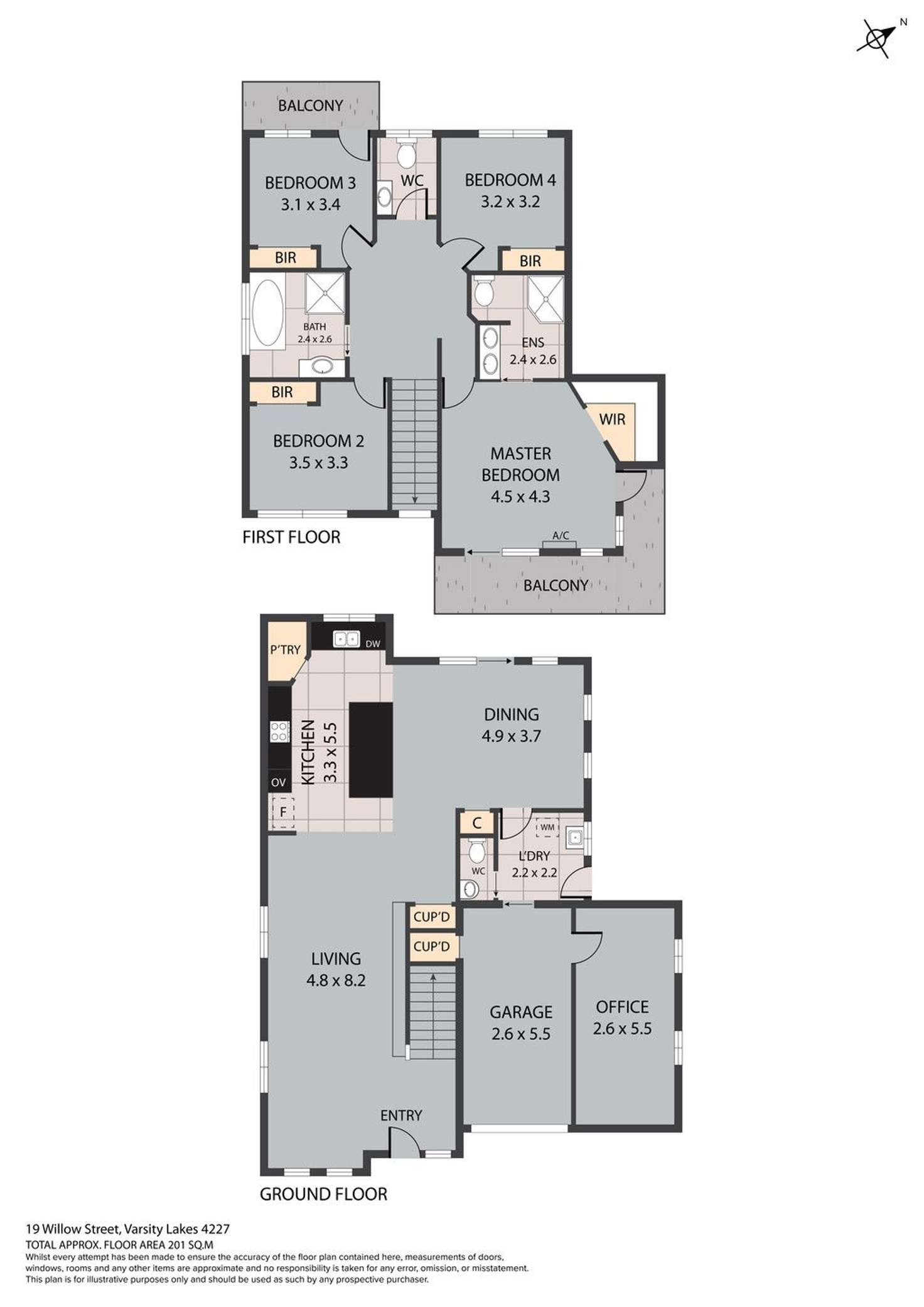 Floorplan of Homely house listing, 19 Willow Street, Varsity Lakes QLD 4227