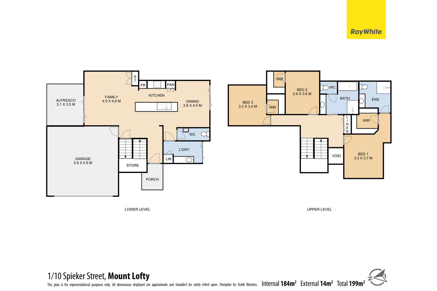 Floorplan of Homely townhouse listing, Unit 1/10 Spieker Street, Mount Lofty QLD 4350