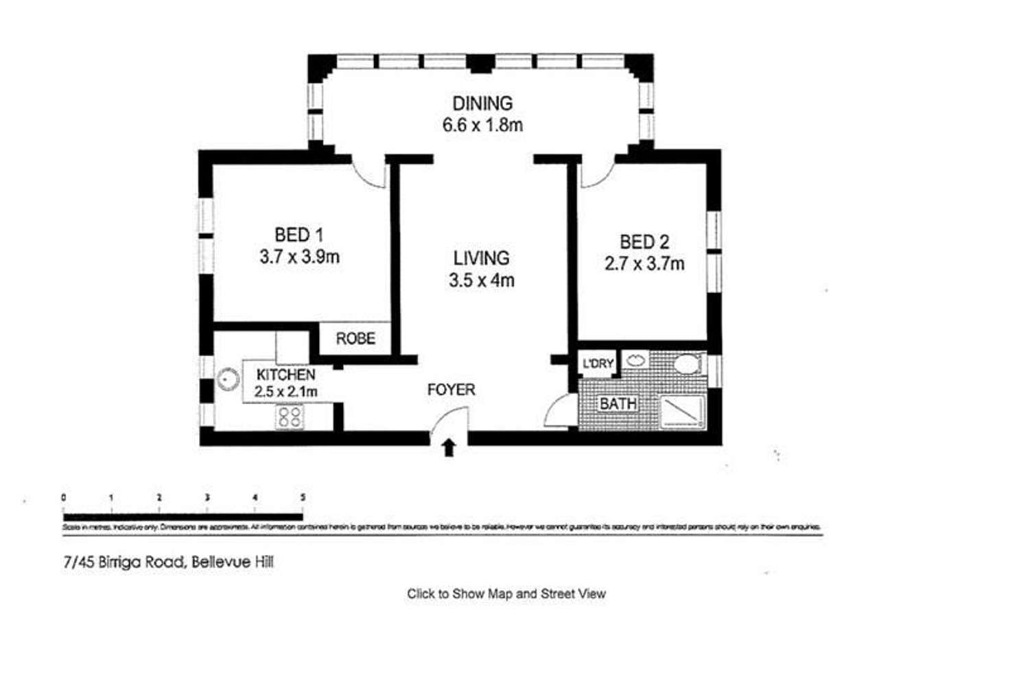 Floorplan of Homely apartment listing, 7/45 Birriga Road, Bellevue Hill NSW 2023