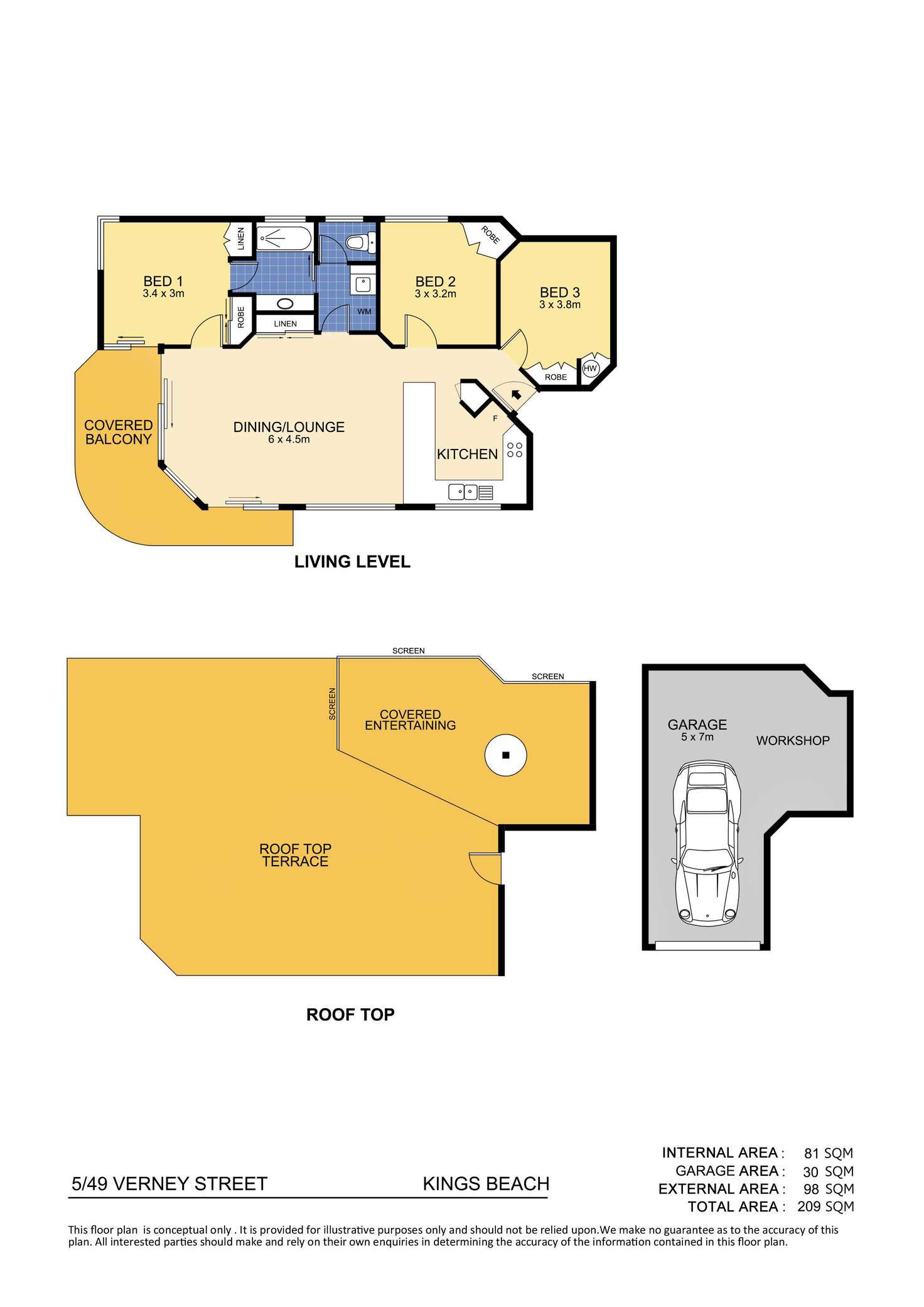 Floorplan of Homely unit listing, Unit 5/49 Verney Street, Kings Beach QLD 4551