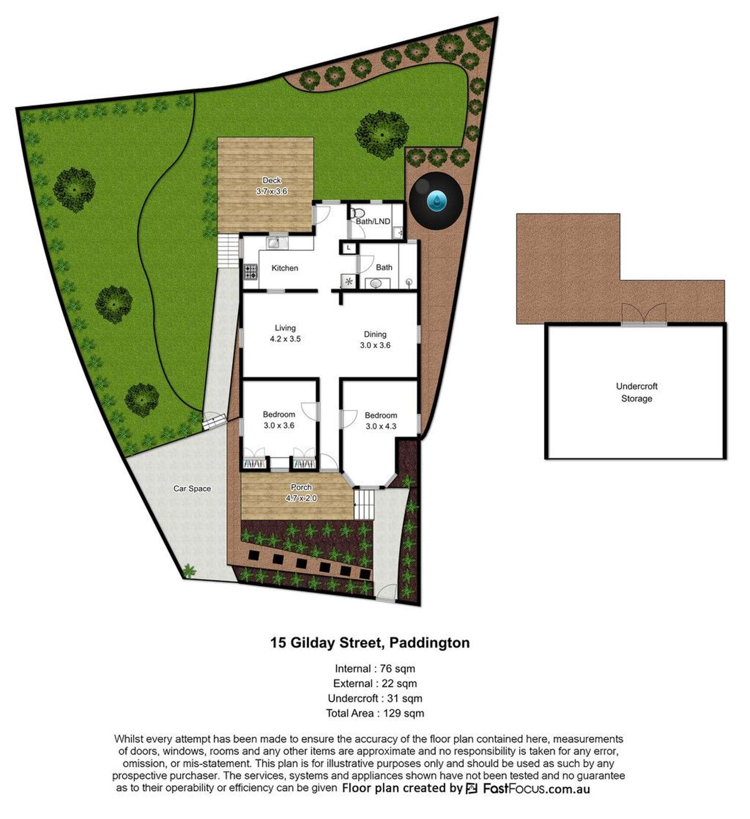 Floorplan of Homely house listing, 15 Gilday Street, Paddington QLD 4064