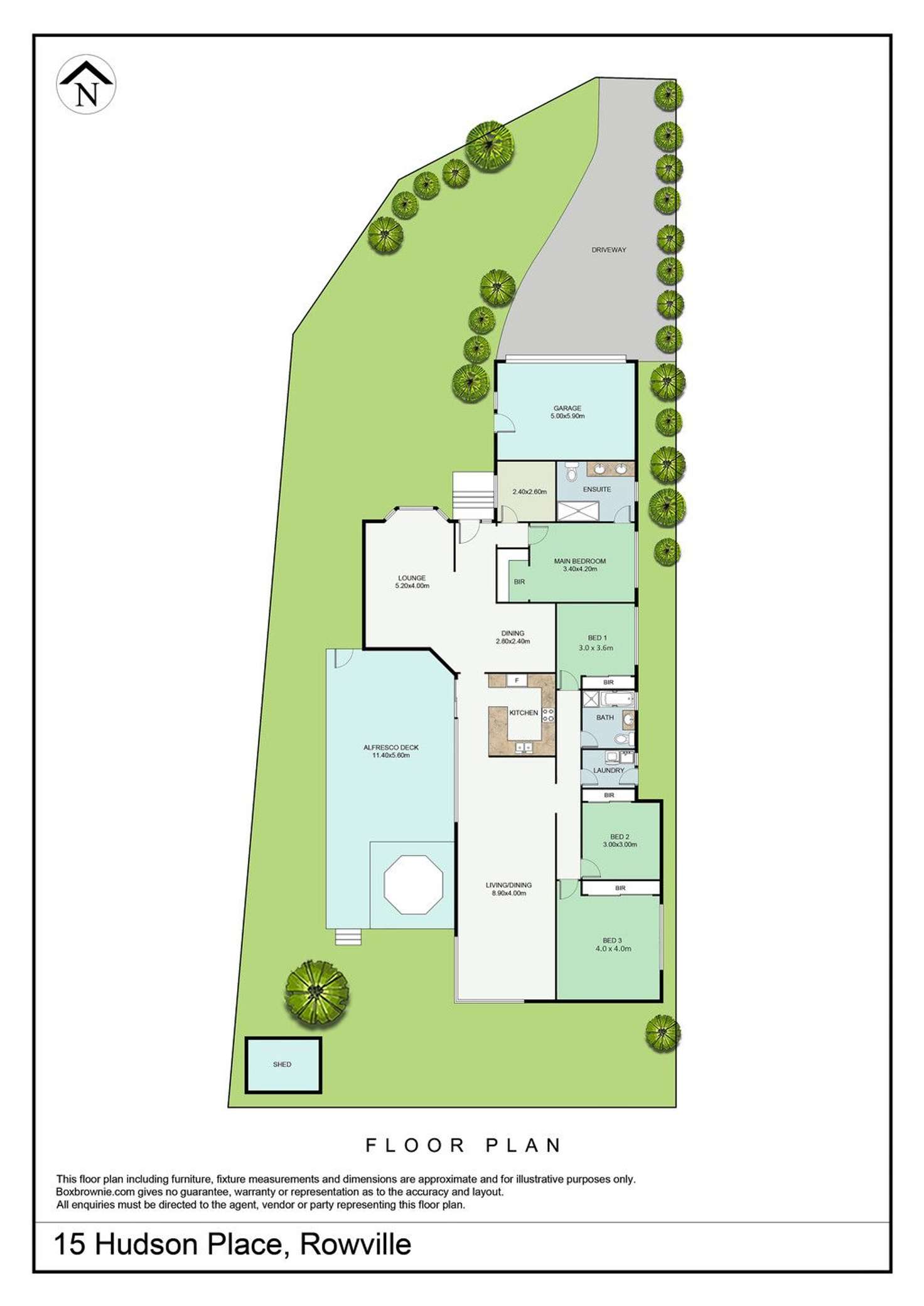 Floorplan of Homely house listing, 15 Hudson Place, Rowville VIC 3178