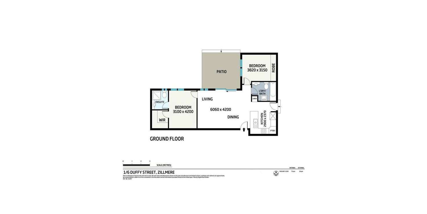 Floorplan of Homely unit listing, 1/6 Duffy Street, Zillmere QLD 4034