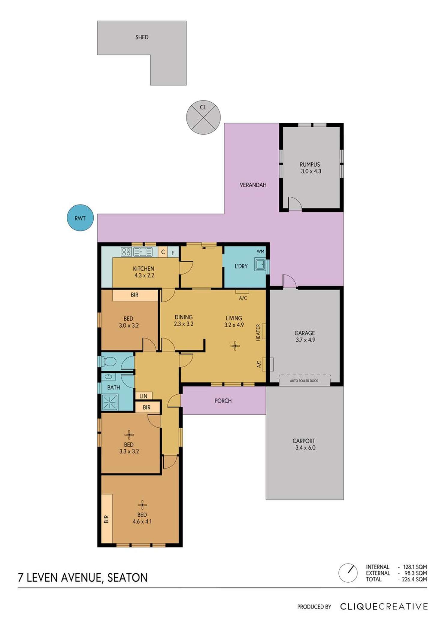 Floorplan of Homely house listing, 7 Leven Avenue, Seaton SA 5023