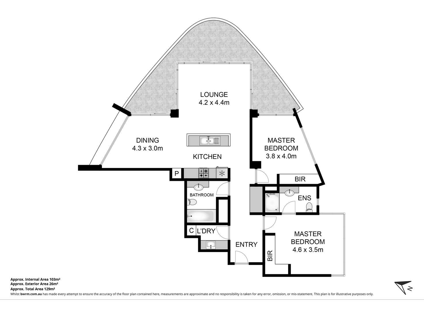 Floorplan of Homely apartment listing, 1301/50 Marine Parade, Southport QLD 4215