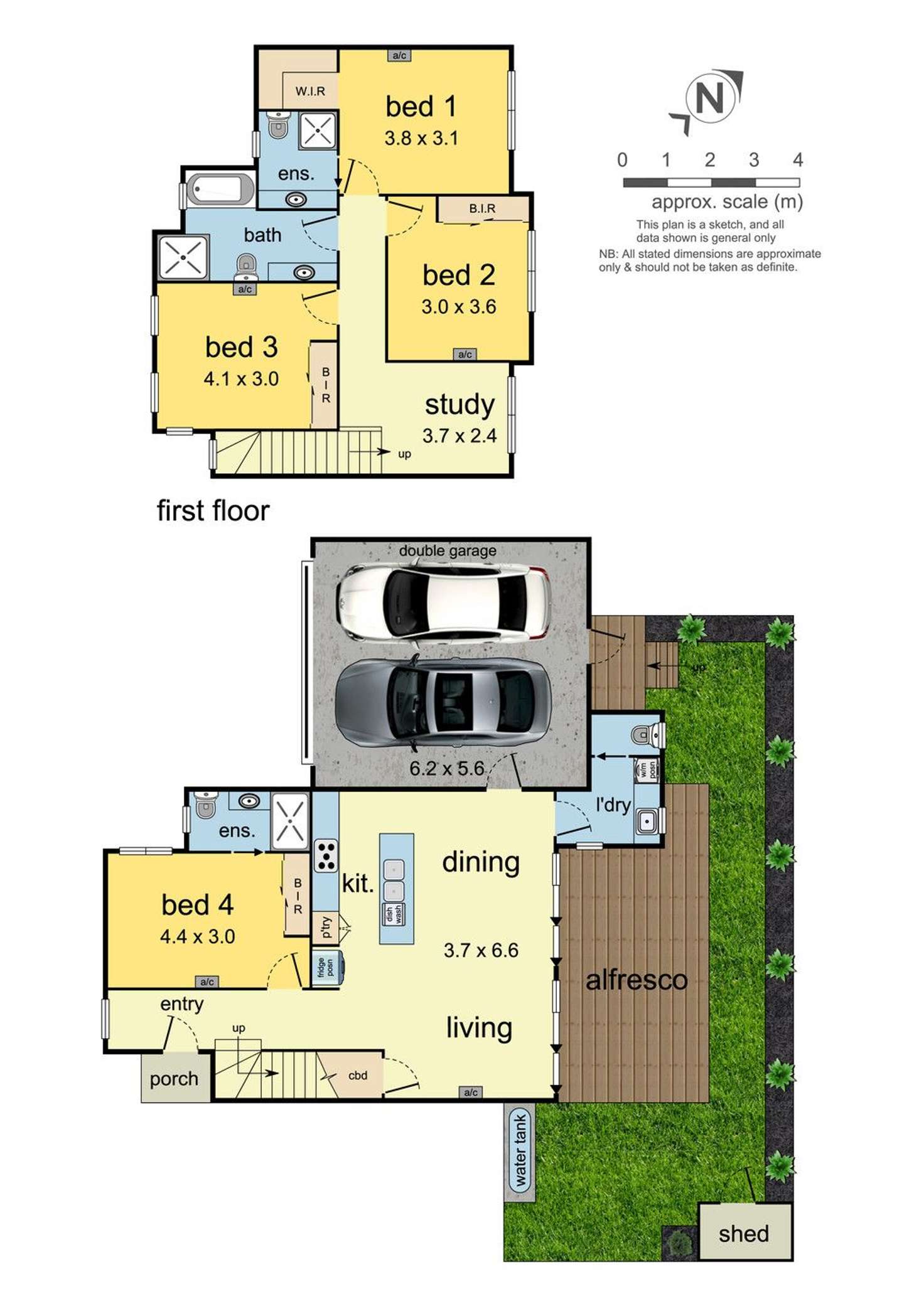 Floorplan of Homely townhouse listing, 1/3 Adrienne Crescent, Mount Waverley VIC 3149