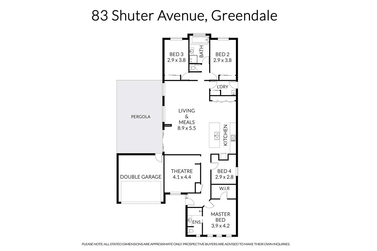 Floorplan of Homely house listing, 83 Shuter Avenue, Greendale VIC 3341