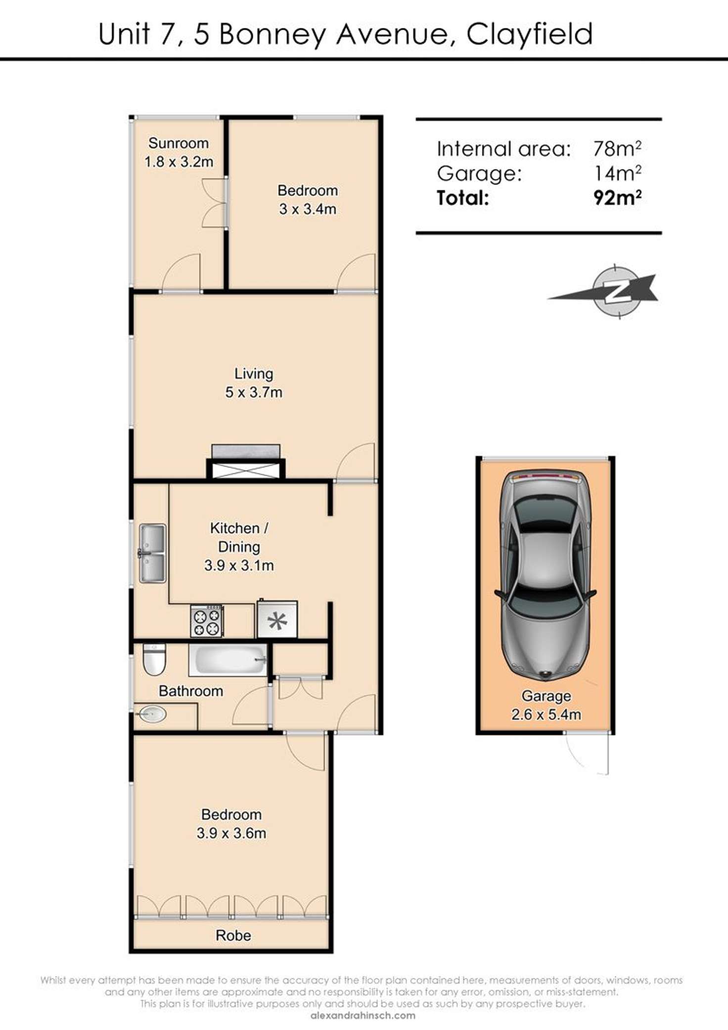 Floorplan of Homely unit listing, 7/5 Bonney Avenue, Clayfield QLD 4011