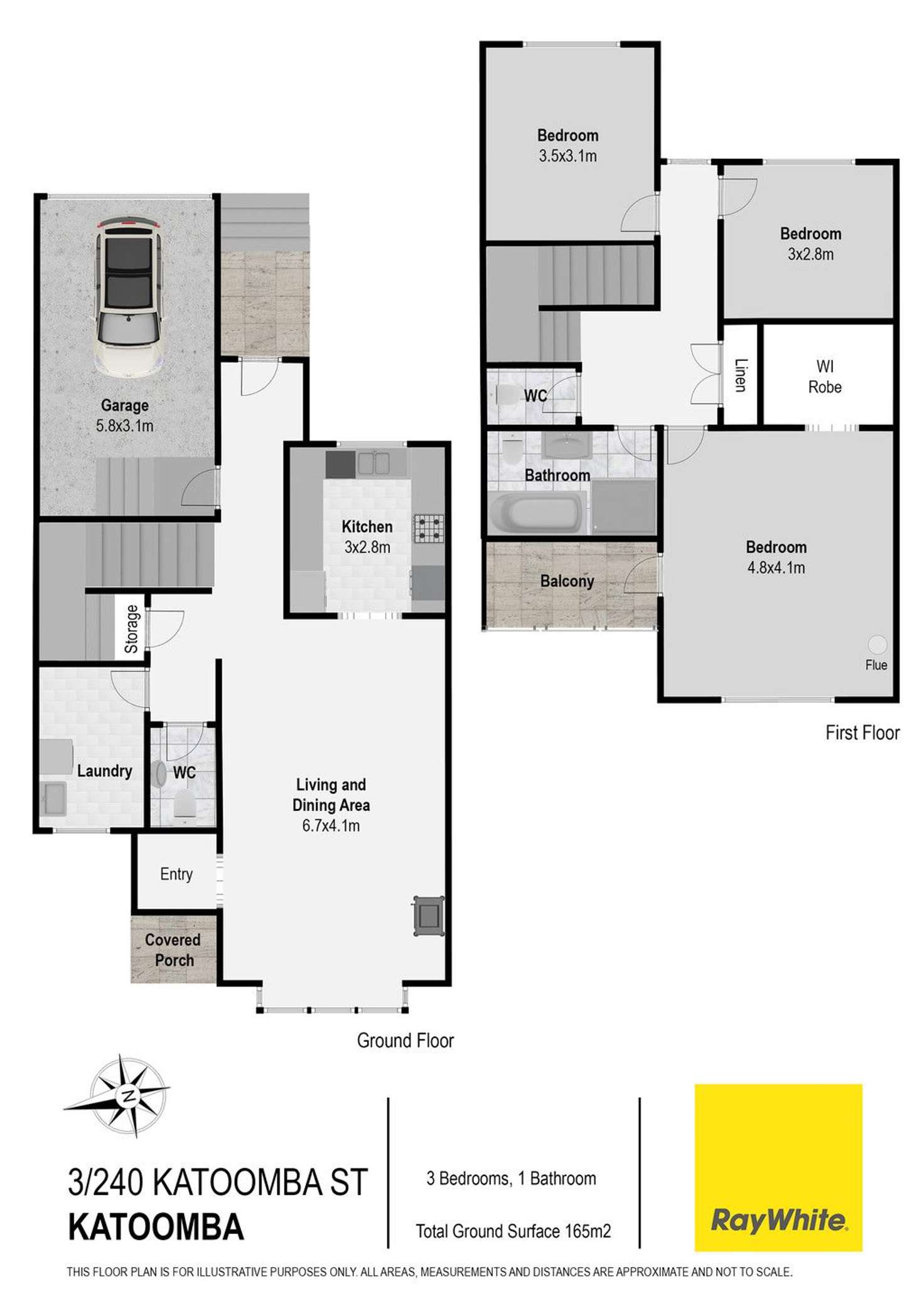 Floorplan of Homely townhouse listing, 3/240 Katoomba Street, Katoomba NSW 2780