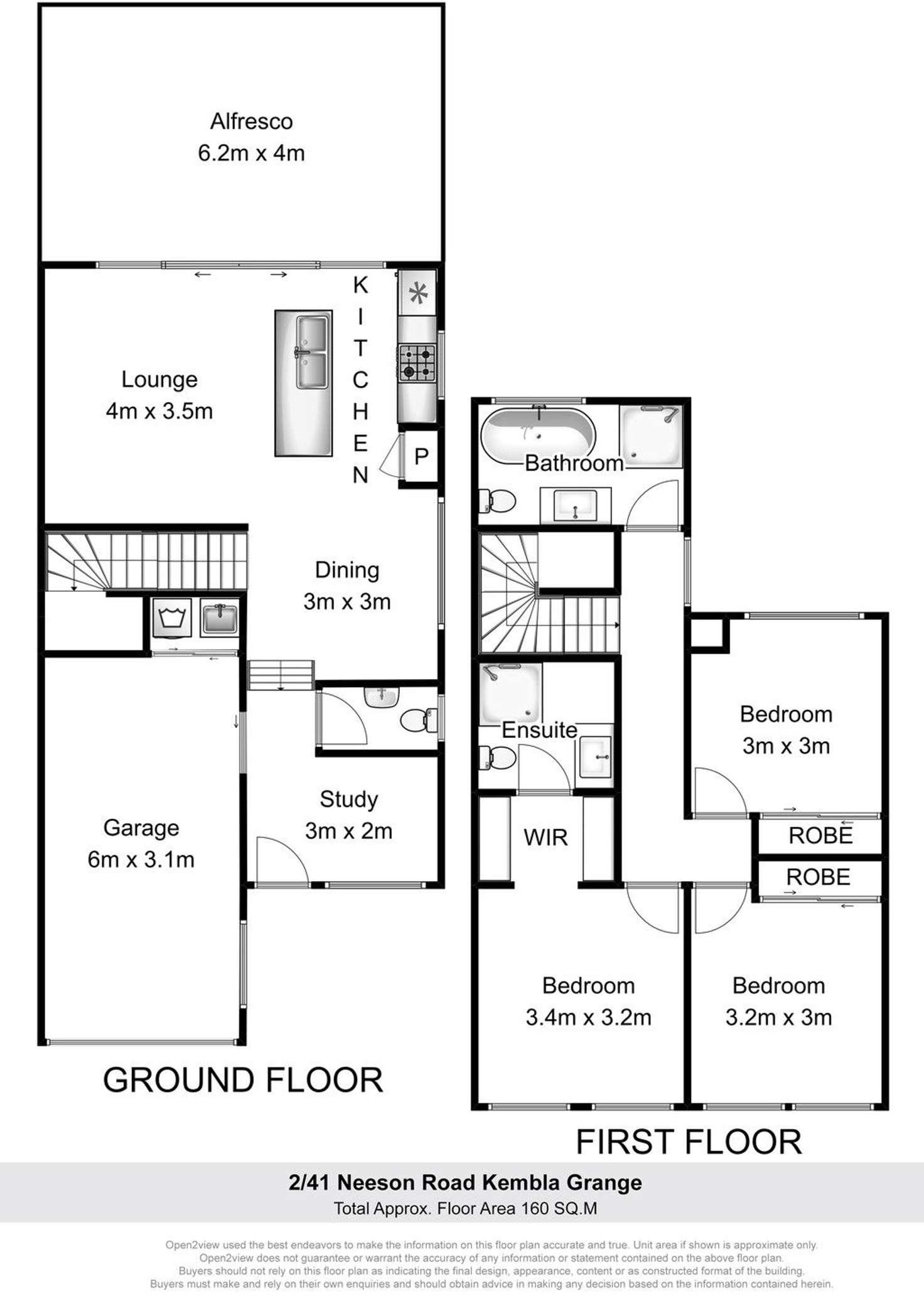 Floorplan of Homely townhouse listing, 41B Neeson Road, Kembla Grange NSW 2526