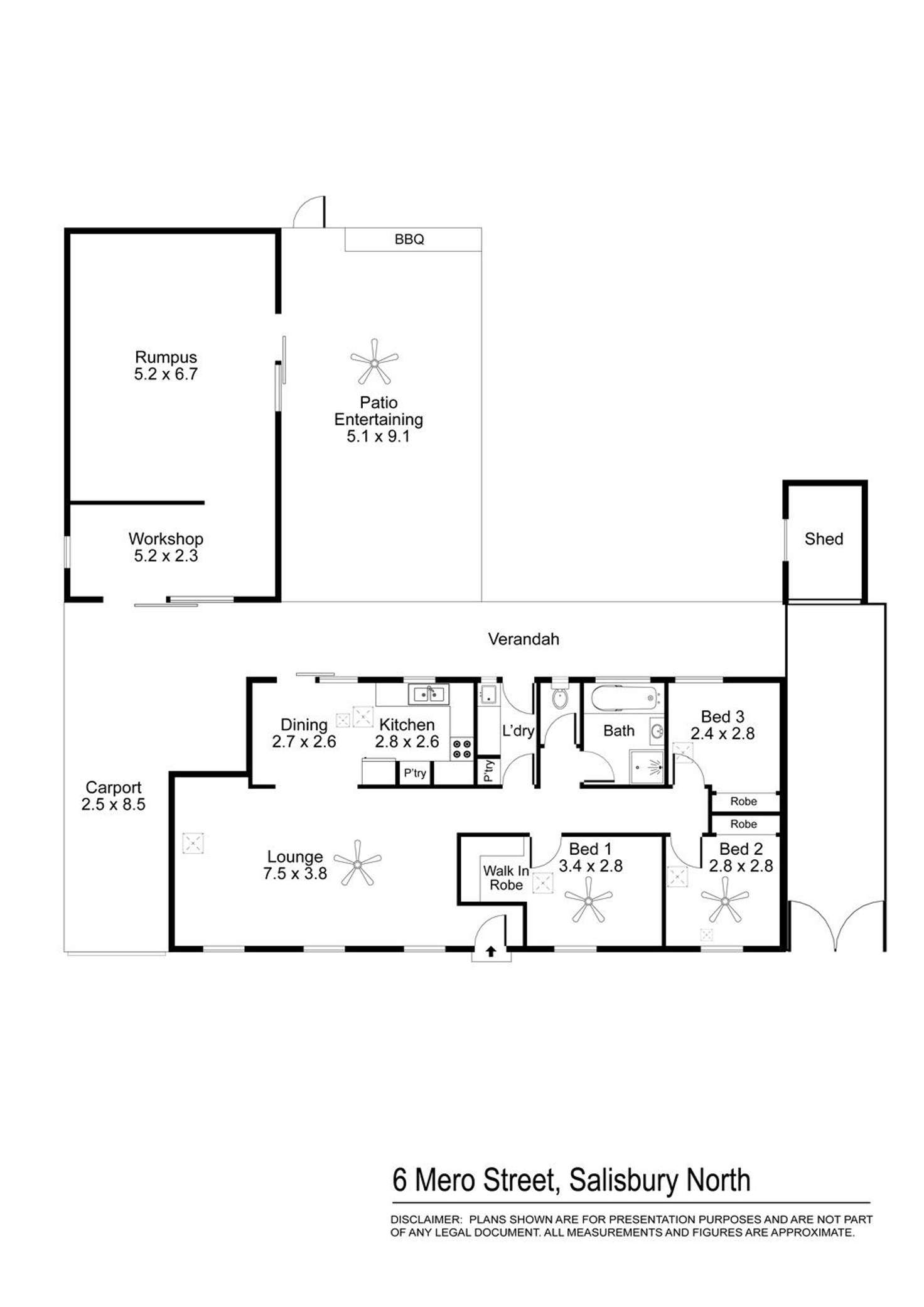 Floorplan of Homely house listing, 6 Mero Street, Salisbury North SA 5108