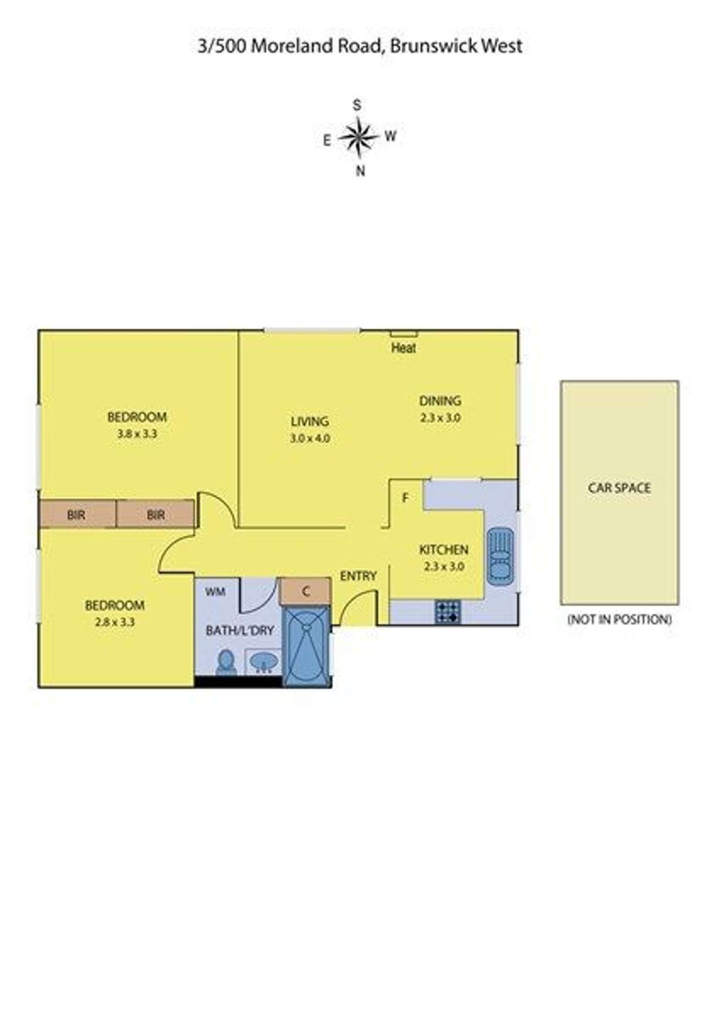 Floorplan of Homely apartment listing, 3/500 Moreland Road, Brunswick West VIC 3055