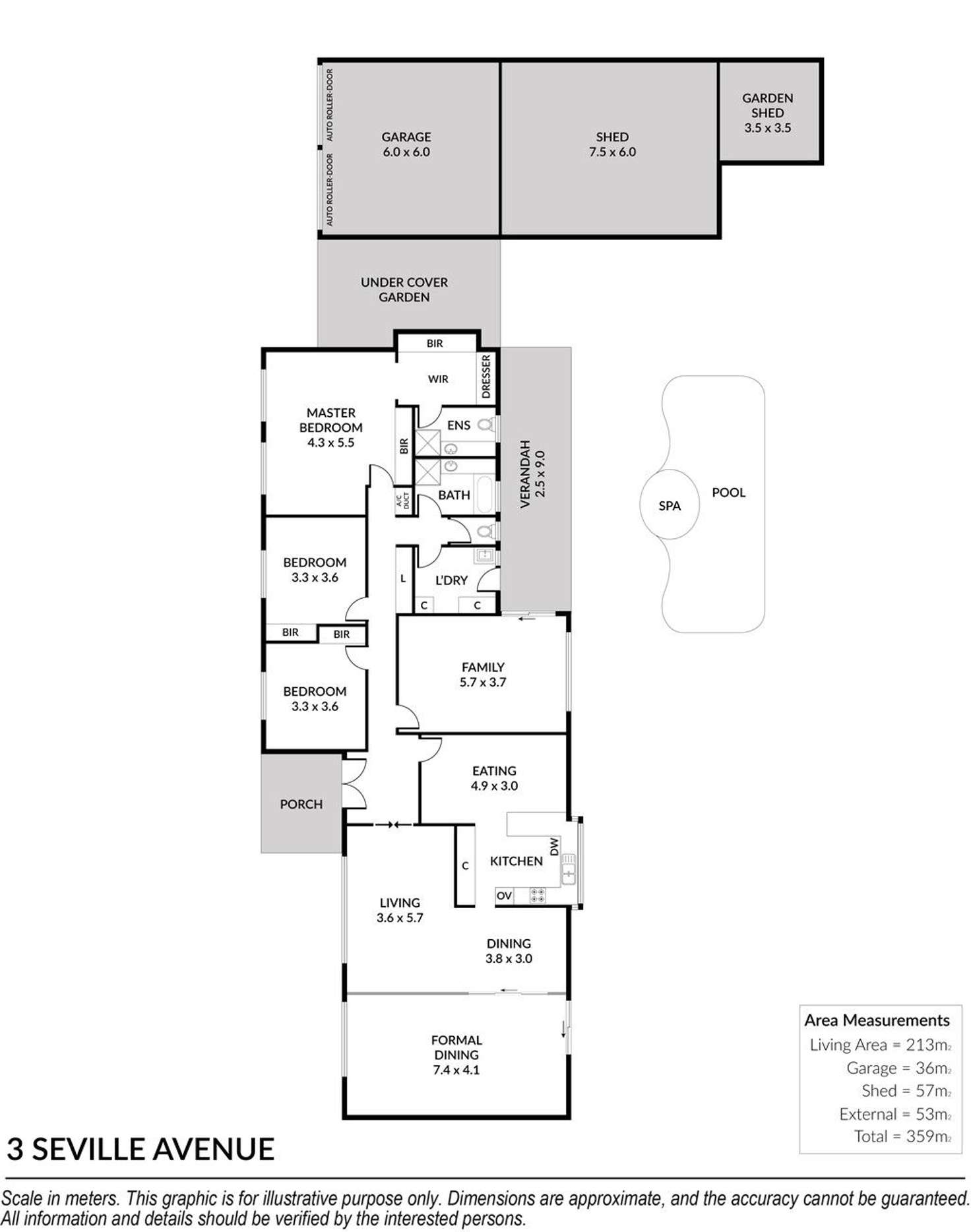 Floorplan of Homely house listing, 3 Seville Avenue, Gulfview Heights SA 5096
