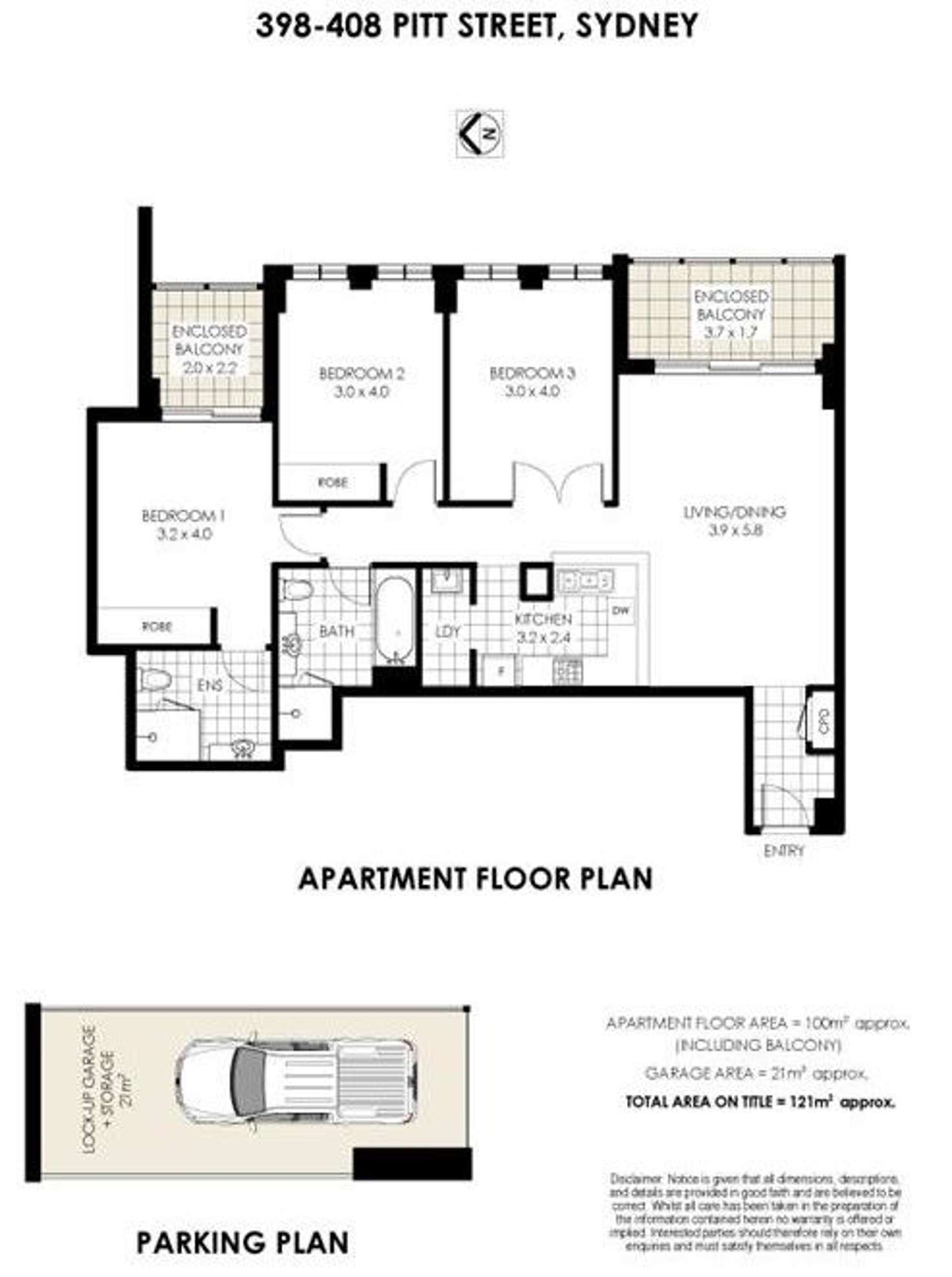 Floorplan of Homely apartment listing, 122/398 Pitt Street, Sydney NSW 2000