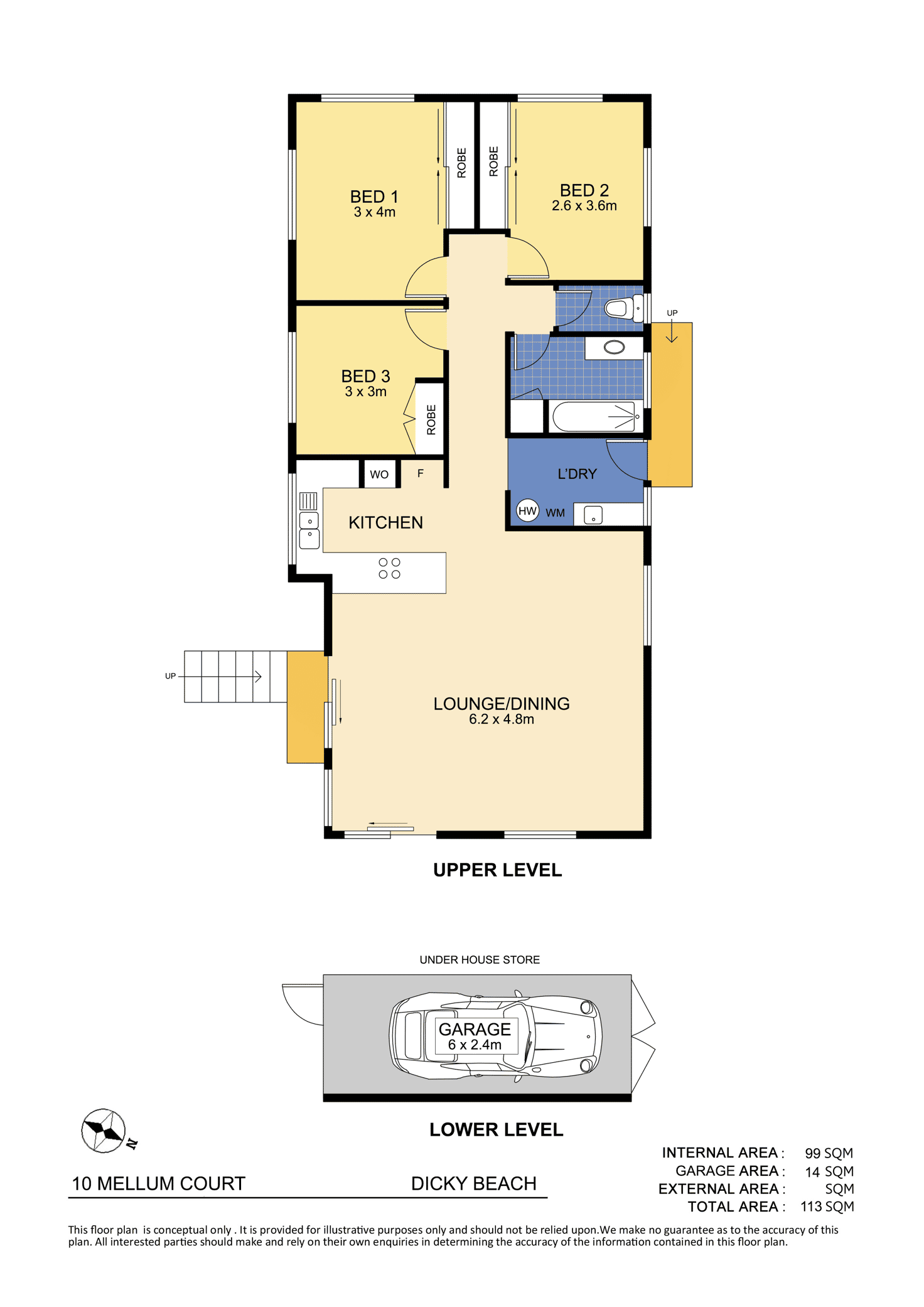 Floorplan of Homely house listing, 10 Mellum Court, Dicky Beach QLD 4551