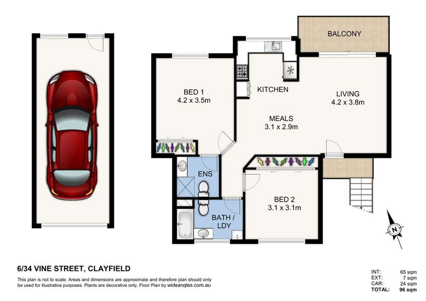 Floorplan of Homely unit listing, 6/34 Vine Street, Clayfield QLD 4011