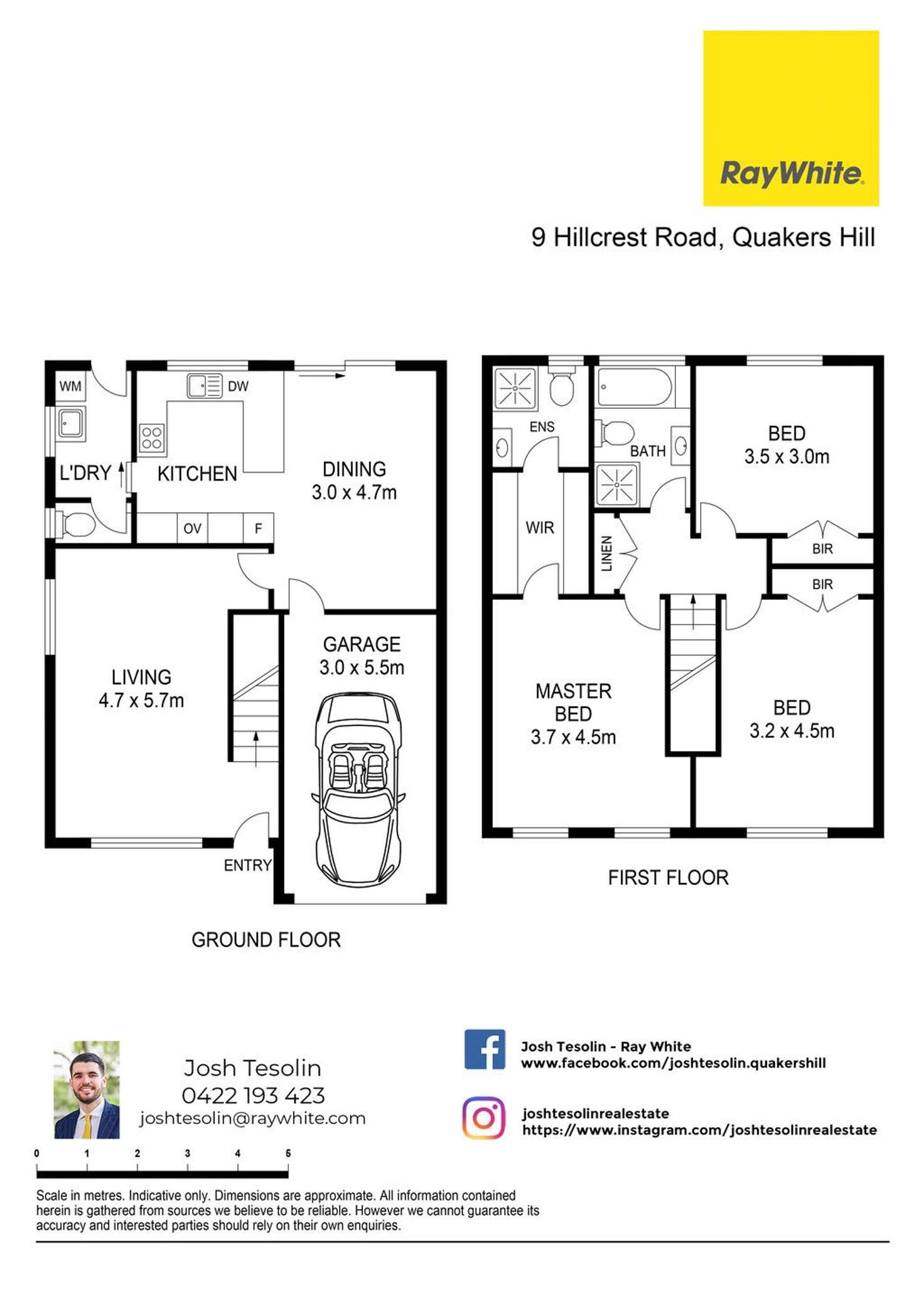 Floorplan of Homely townhouse listing, 9 Hillcrest Road, Quakers Hill NSW 2763