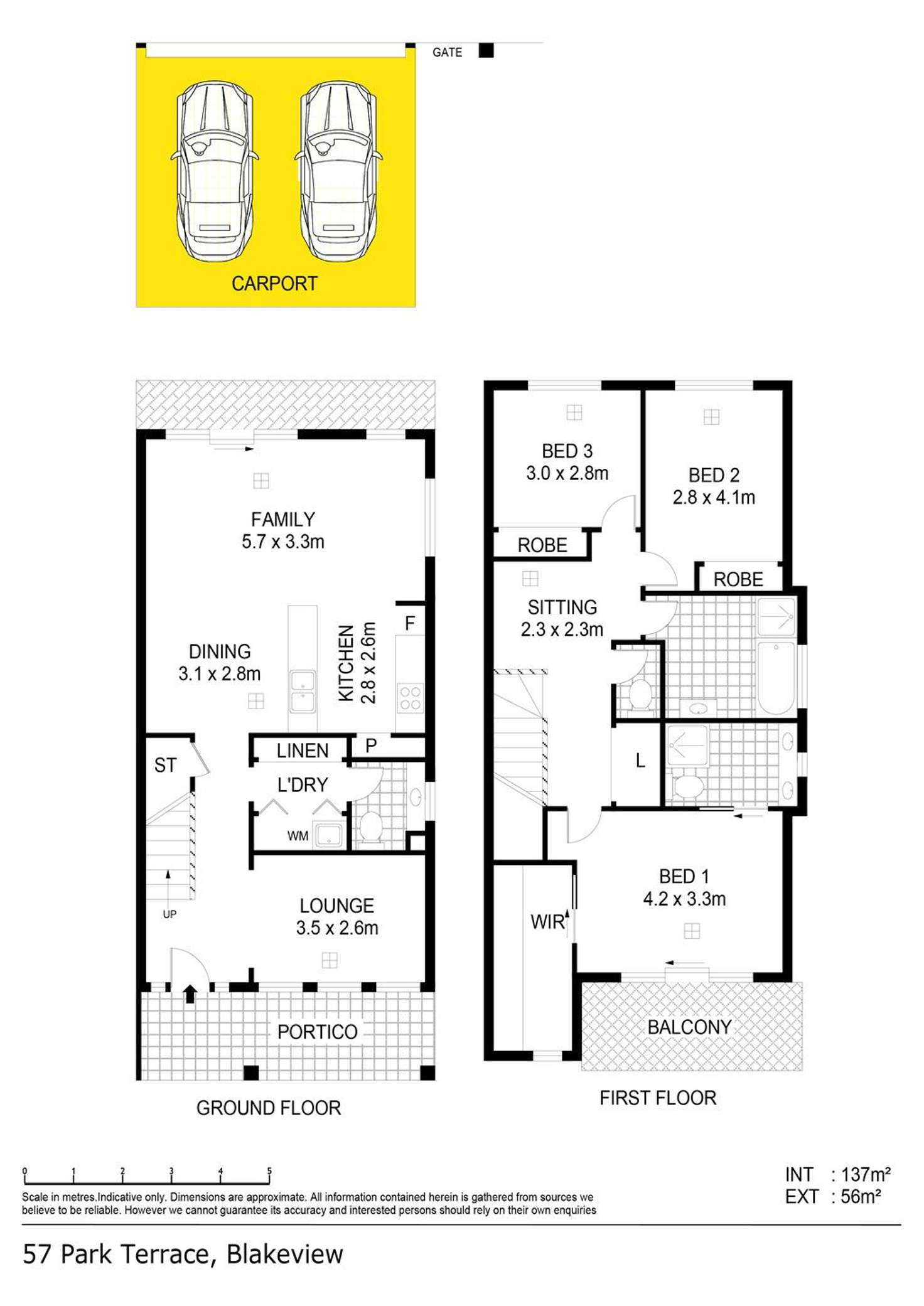 Floorplan of Homely townhouse listing, 57 Park Terrace, Blakeview SA 5114