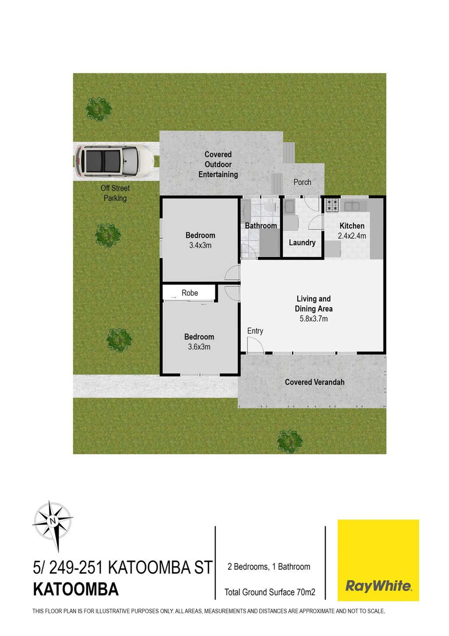 Floorplan of Homely unit listing, 5/251 Katoomba Street, Katoomba NSW 2780