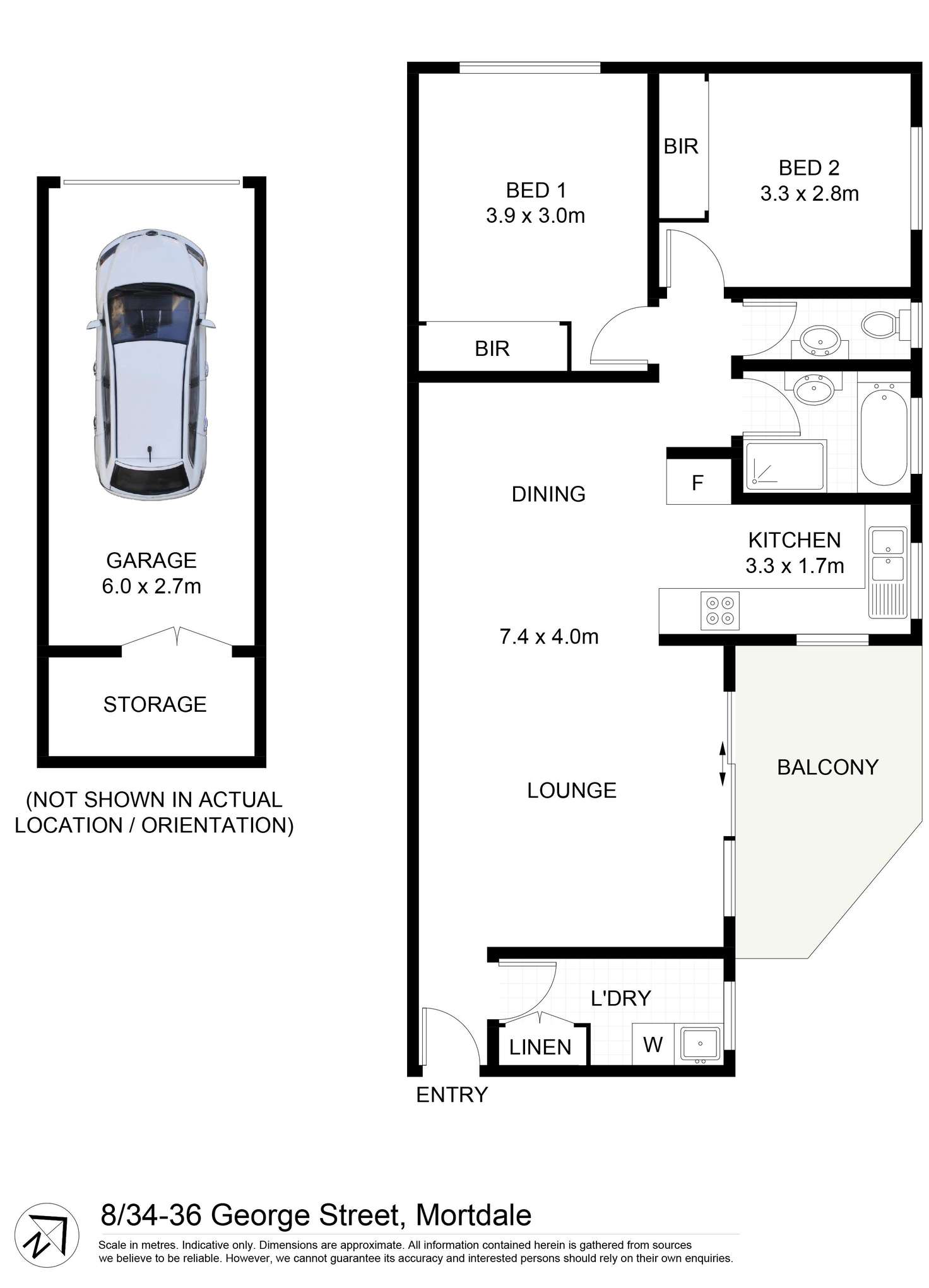 Floorplan of Homely unit listing, 8/34-36 George Street, Mortdale NSW 2223