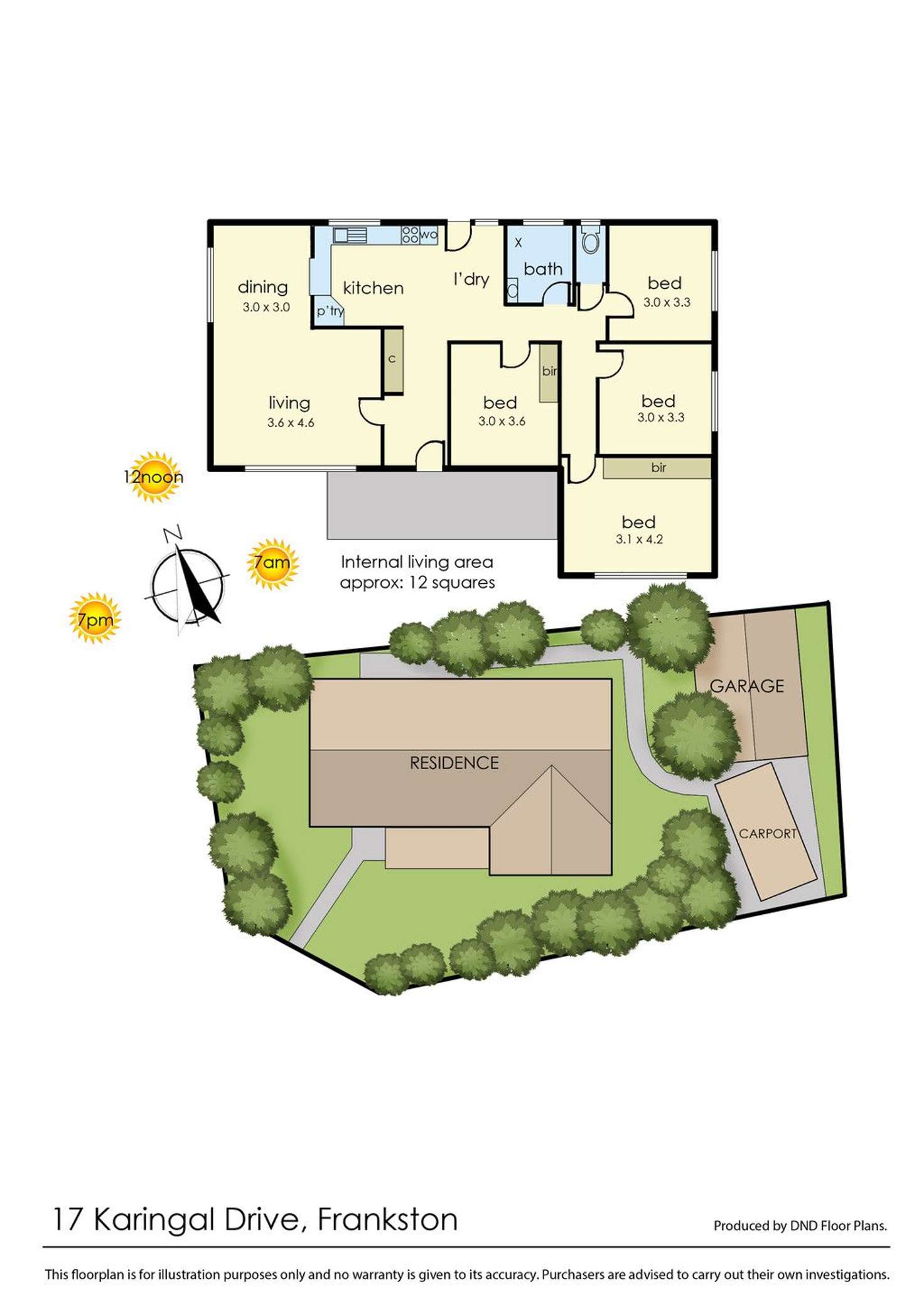 Floorplan of Homely house listing, 17 Karingal Drive, Frankston VIC 3199