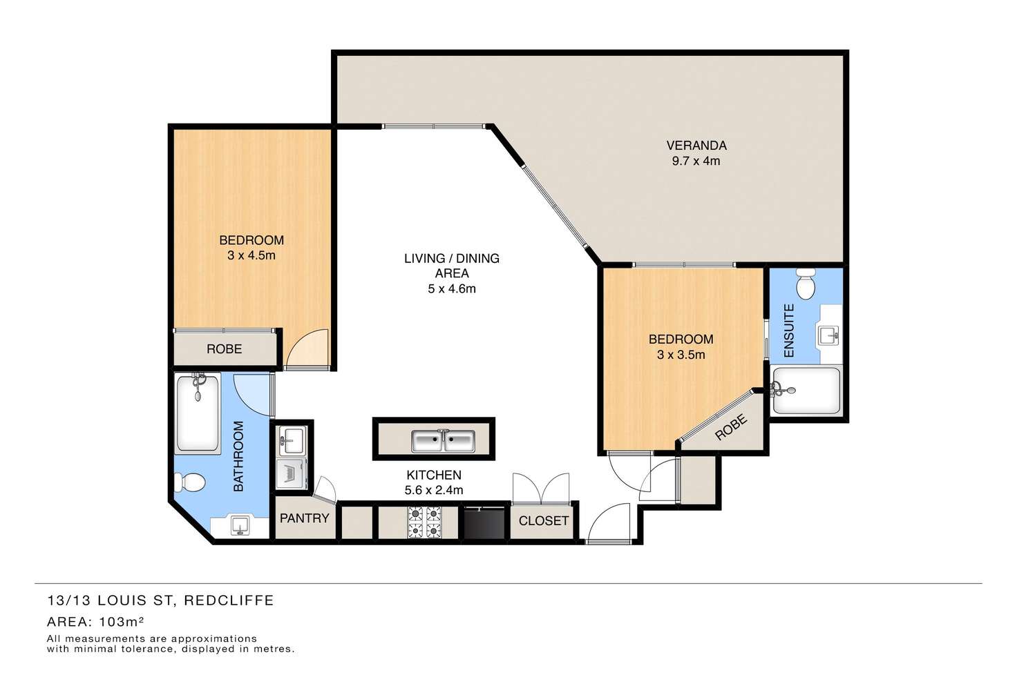 Floorplan of Homely unit listing, 13/13 Louis Street, Redcliffe QLD 4020