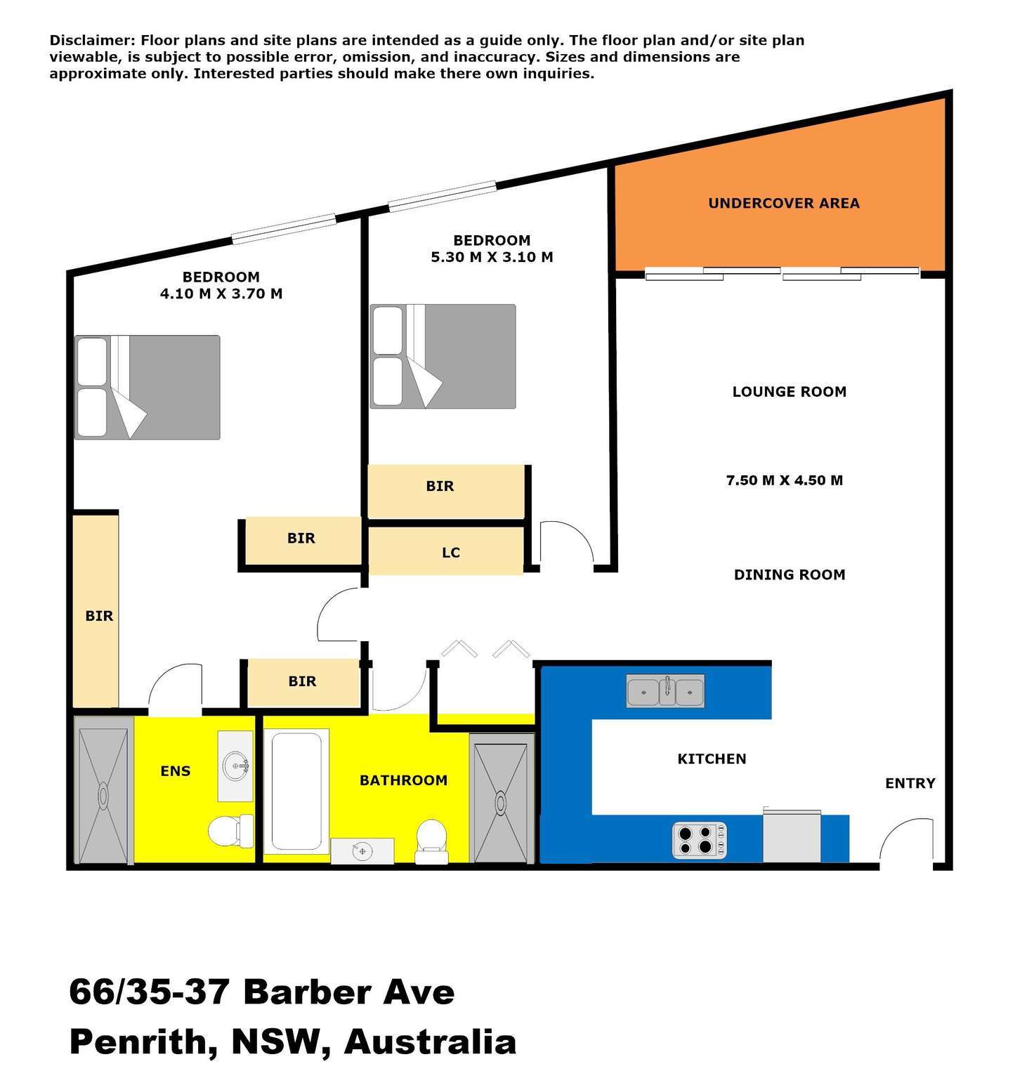 Floorplan of Homely unit listing, 66/35-37 Barber Avenue, Penrith NSW 2750