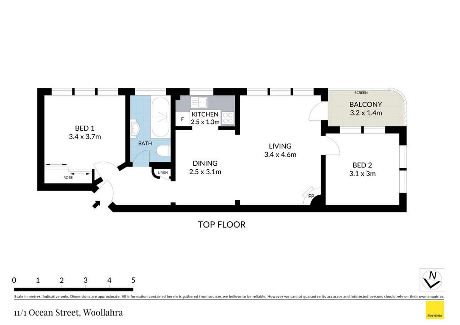 Floorplan of Homely apartment listing, 11/1 Ocean Street, Woollahra NSW 2025